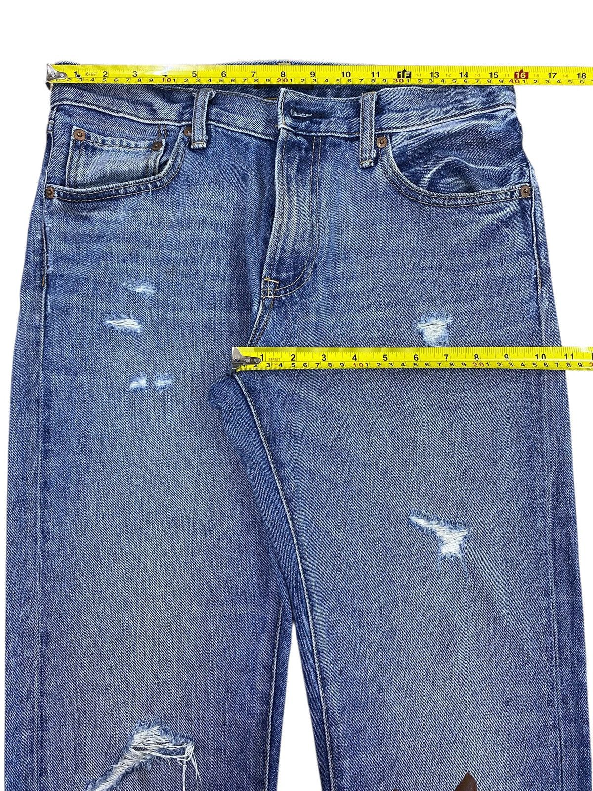 Uniqlo Uniqlo Faded Blue Wash Ripped Style Loose Jeans Size US 32 / EU 48 - 5 Thumbnail