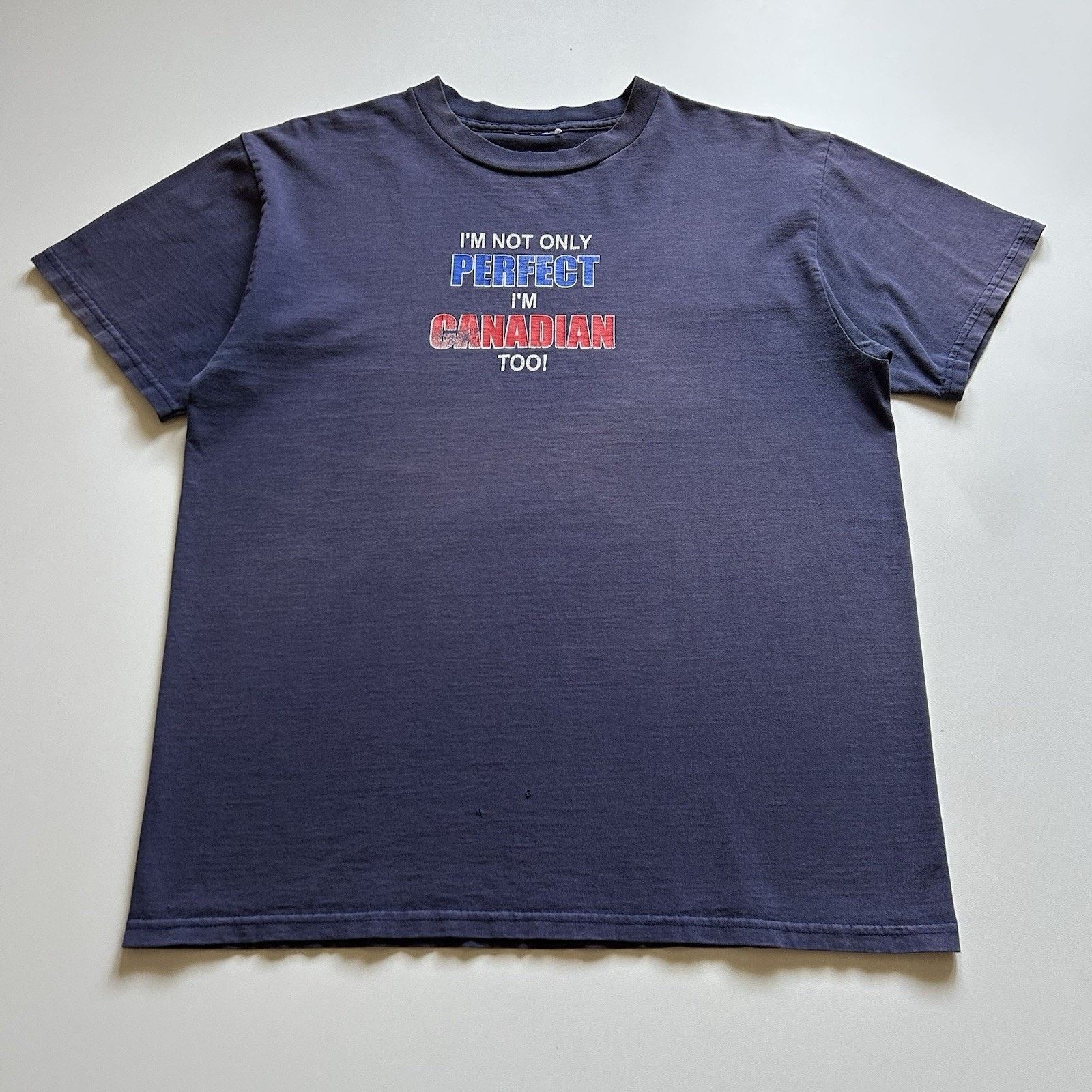 Vintage Vintage 90s Not Only Perfect Im Canadian Funny T Shirt XL Size US XL / EU 56 / 4 - 1 Thumbnail