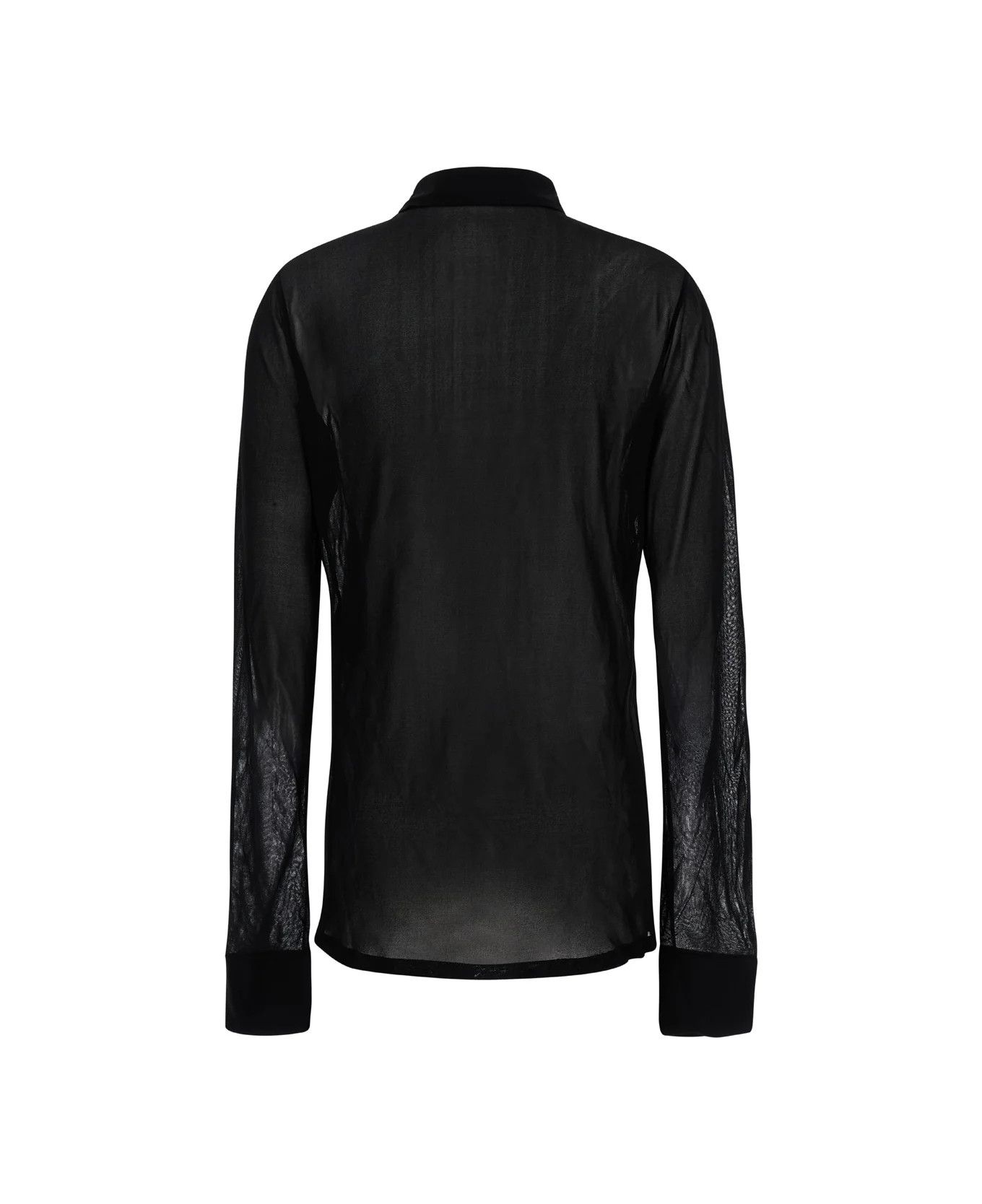 Saint Laurent Paris o1y0126 Solid Color Shirt in Black Size M / US 6-8 / IT 42-44 - 2 Thumbnail