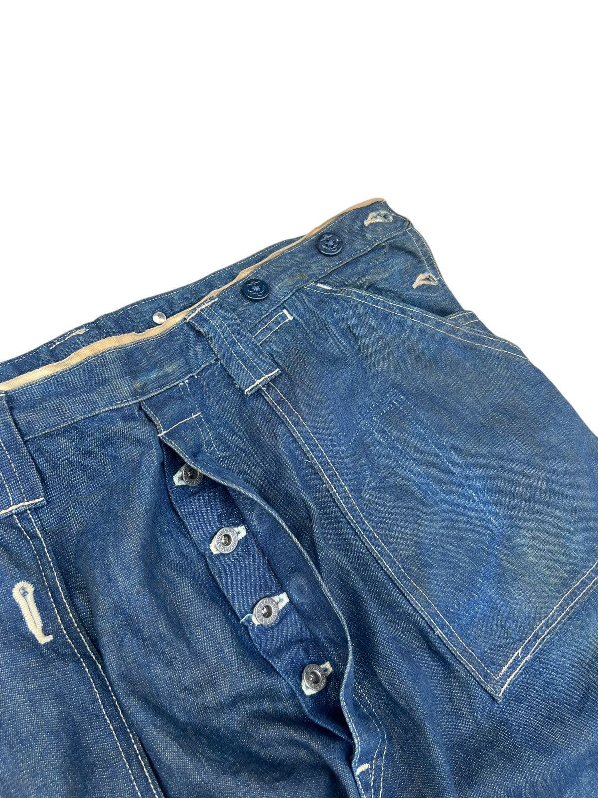 Levi's Vintage Clothing Levi’s LVC Dirty Mud Stains Denim Selvedge Work Wear Jeans Size US 34 / EU 50 - 14 Thumbnail