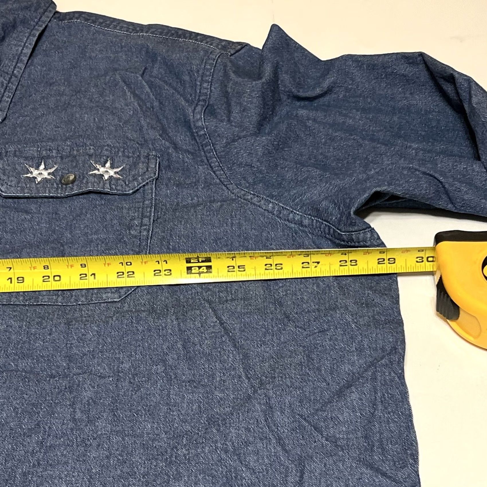 Wrangler VINTAGE Wrangler Comfort FLEX Men's 3XL Long Sleeve Button-Up Shirt Embroider Knives Size US XXL / EU 58 / 5 - 5 Thumbnail