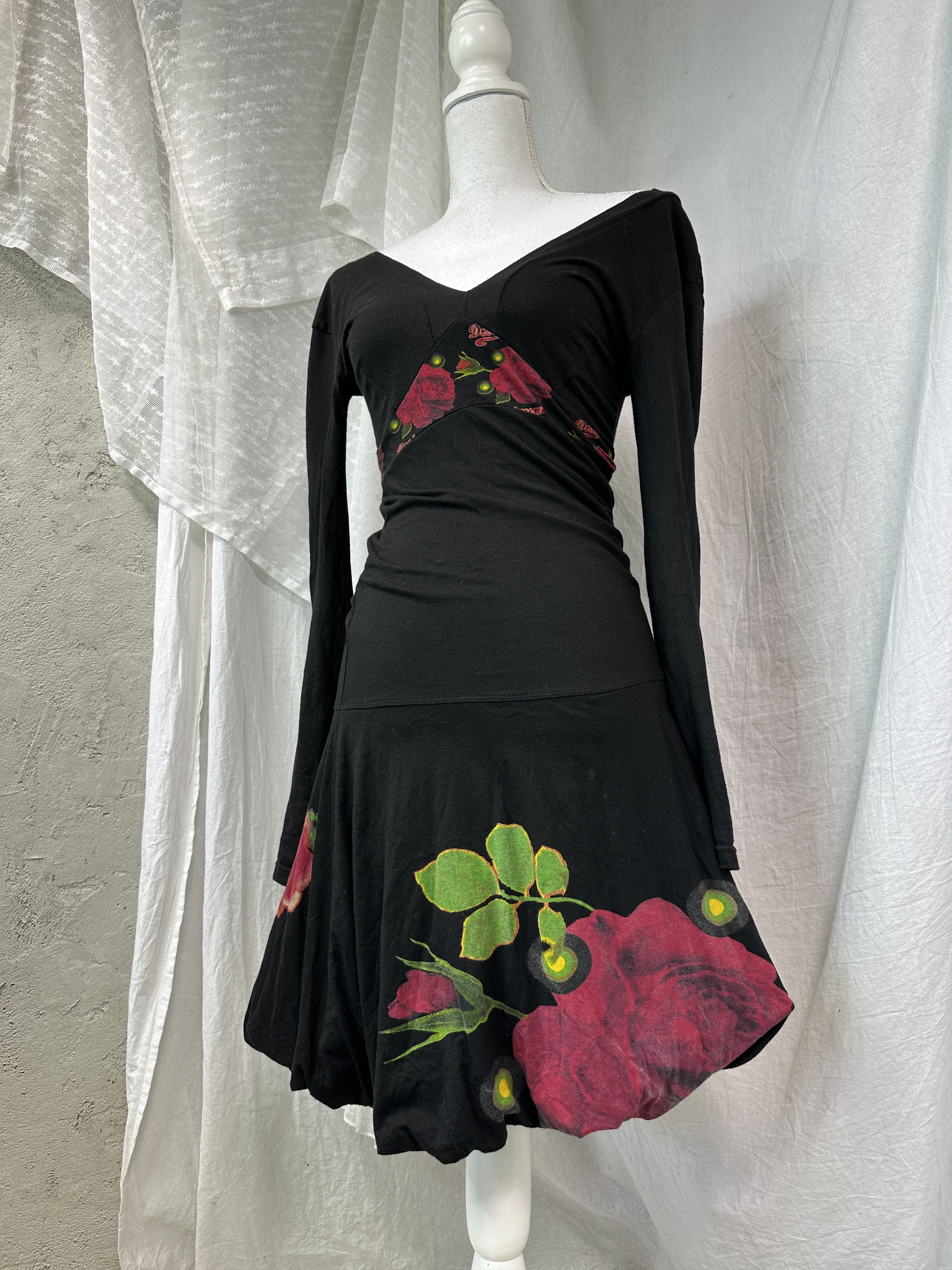 Desigual Vintage Avant Garde Grunge Desigual Midi Bubble Dress Y2K Size S / US 4 / IT 40 - 1 Thumbnail