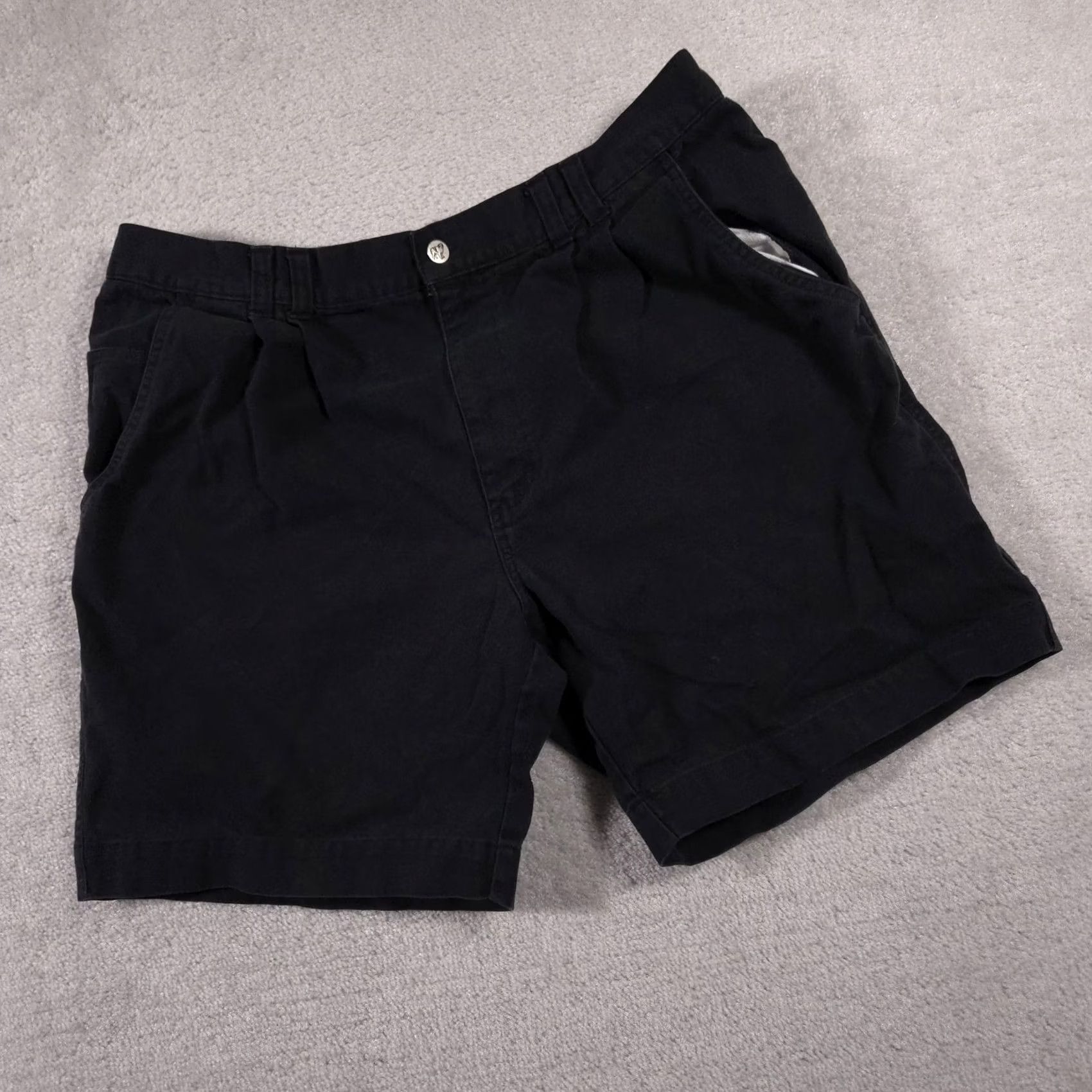Big Dogs Big Dogs Mens Shorts 38 Black Casual Cotton Pleated Relaxed Fit Pockets Outdoor Size US 38 / EU 54 - 2 Thumbnail