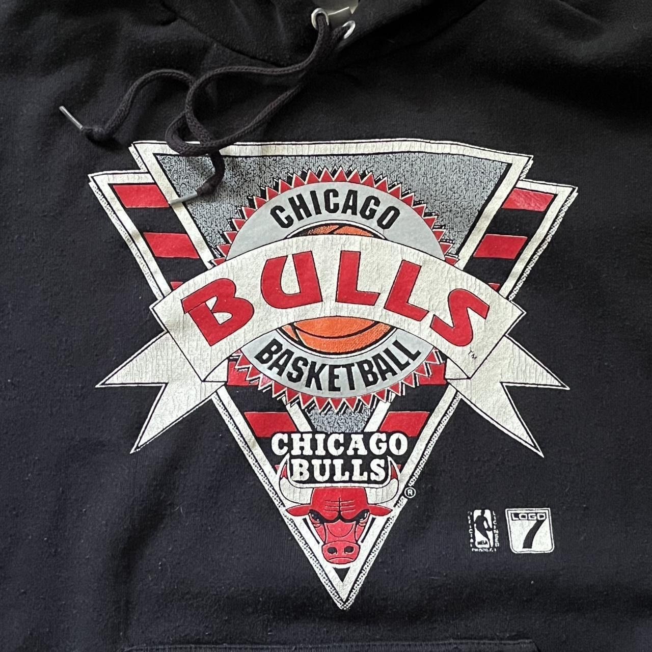 Logo 7 VINTAGE 90s NBA Chicago Bulls basketball logo7 JORDAN hoodie Size US M / EU 48-50 / 2 - 2 Thumbnail