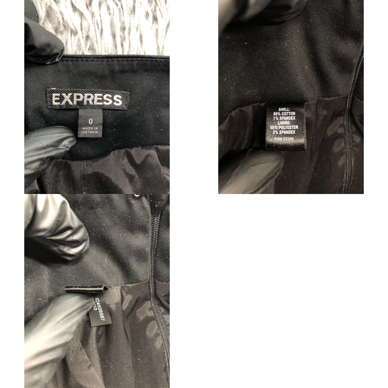 Express Express Womens Skirt Pencil Knee Length Black Slit Belt Buckle Fastener 0 Size Regular Cotton Polyester Spandex Denim Solid Blue!!! Size 25" / US 0 / IT 36 - 8 Thumbnail