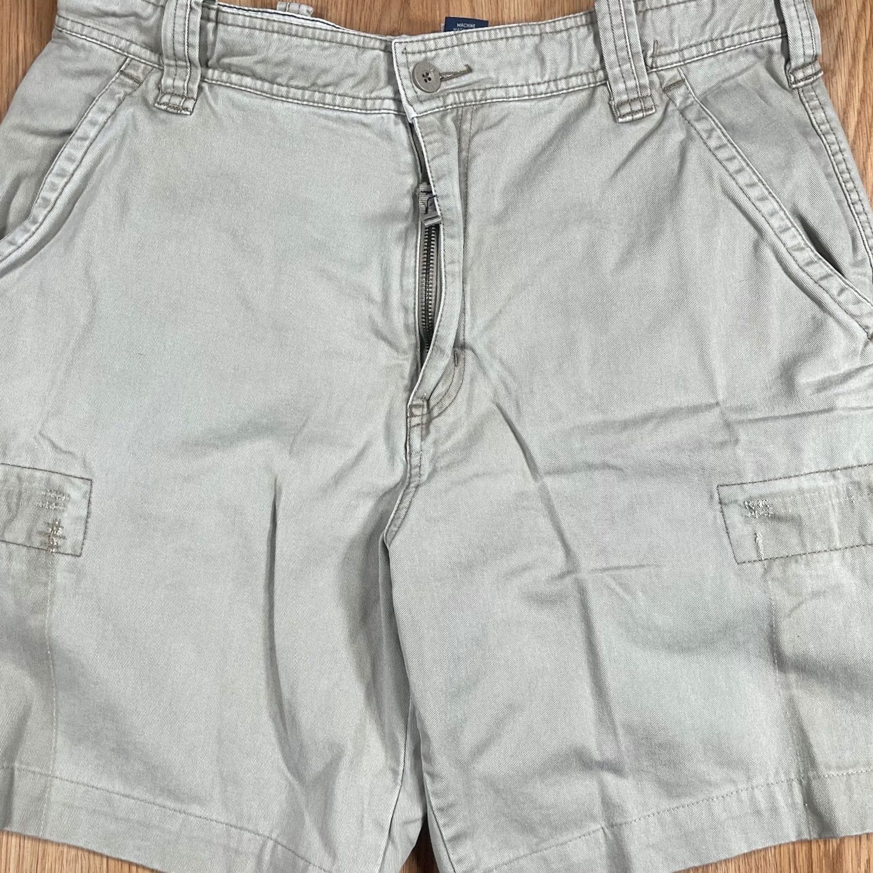 Vintage Aeropostale Shorts Mens 34/32 Khaki Chino Slack Beige 100% Cotton FlatFront Size US 34 / EU 50 - 2 Thumbnail