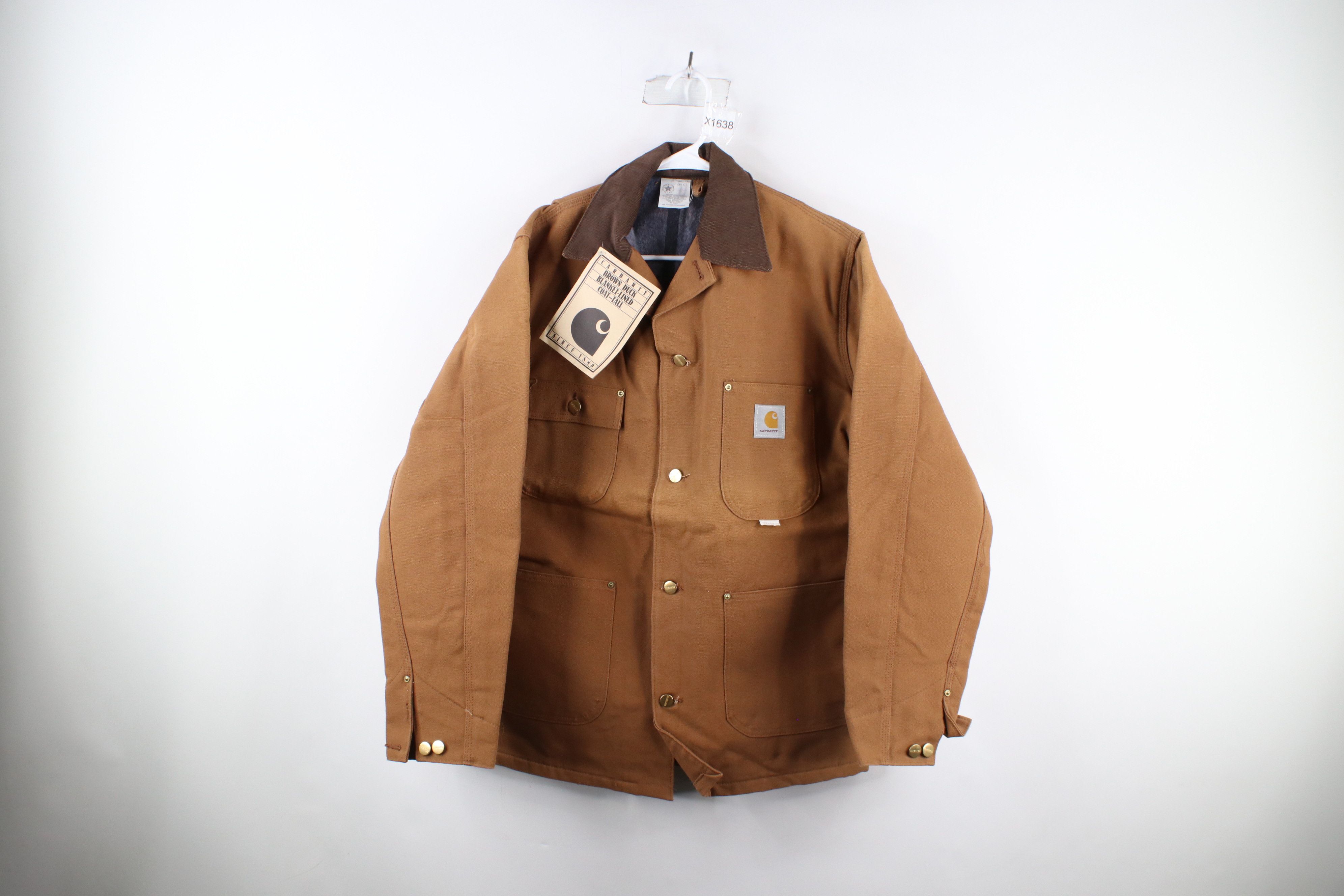 image of Deadstock Vintage 80's Carhartt Chore Barn Jacket Brown Usa, Men's (Size Medium)