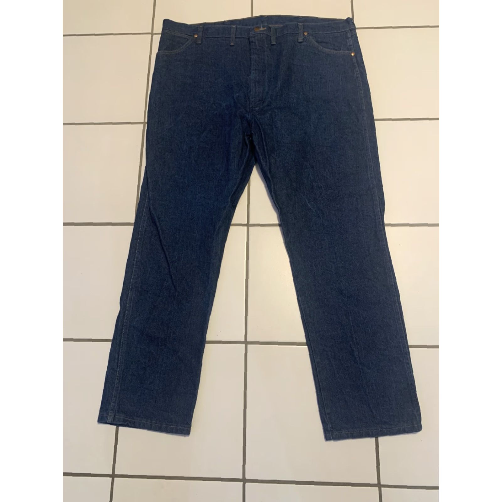 Wrangler WRANGLER REGULAR FIT MEN'S DENIM JEANS 46X32 BLUE Size US 30 / EU 46 - 2 Thumbnail