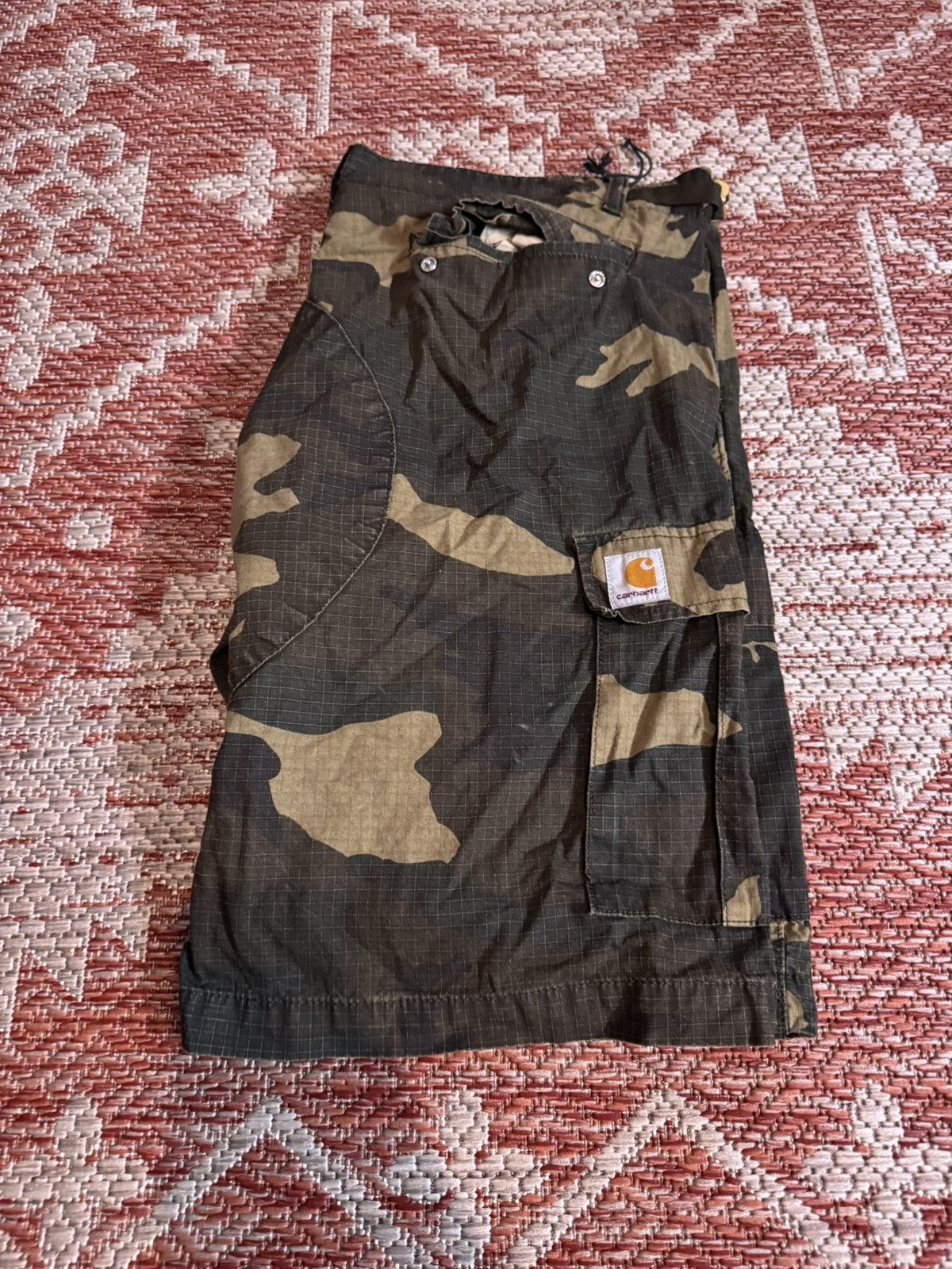 Carhartt Wip Carhart WiP Cargo Shorts Camo Sz 38 Rare Size US 36 / EU 52 - 2 Thumbnail