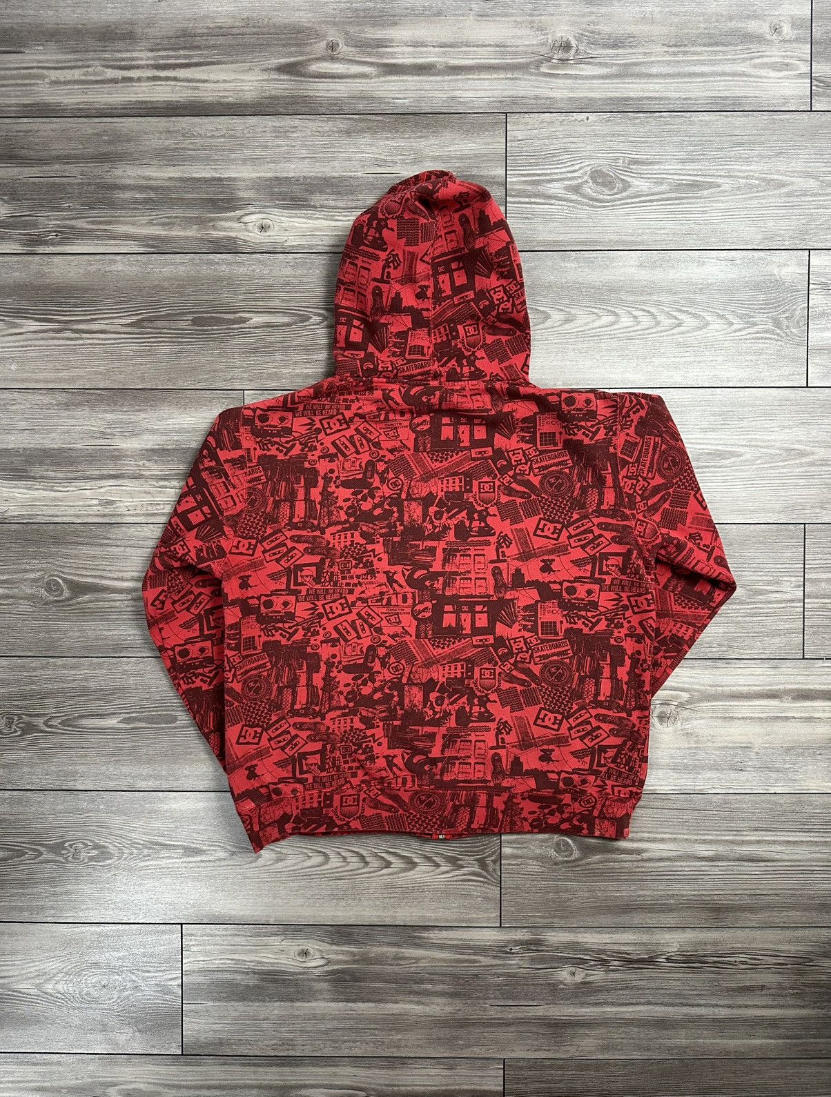 DC × Vintage Crazy Vintage Y2K DC Shoes AOP Zip Hoodie Size US L / EU 52-54 / 3 - 2 Thumbnail