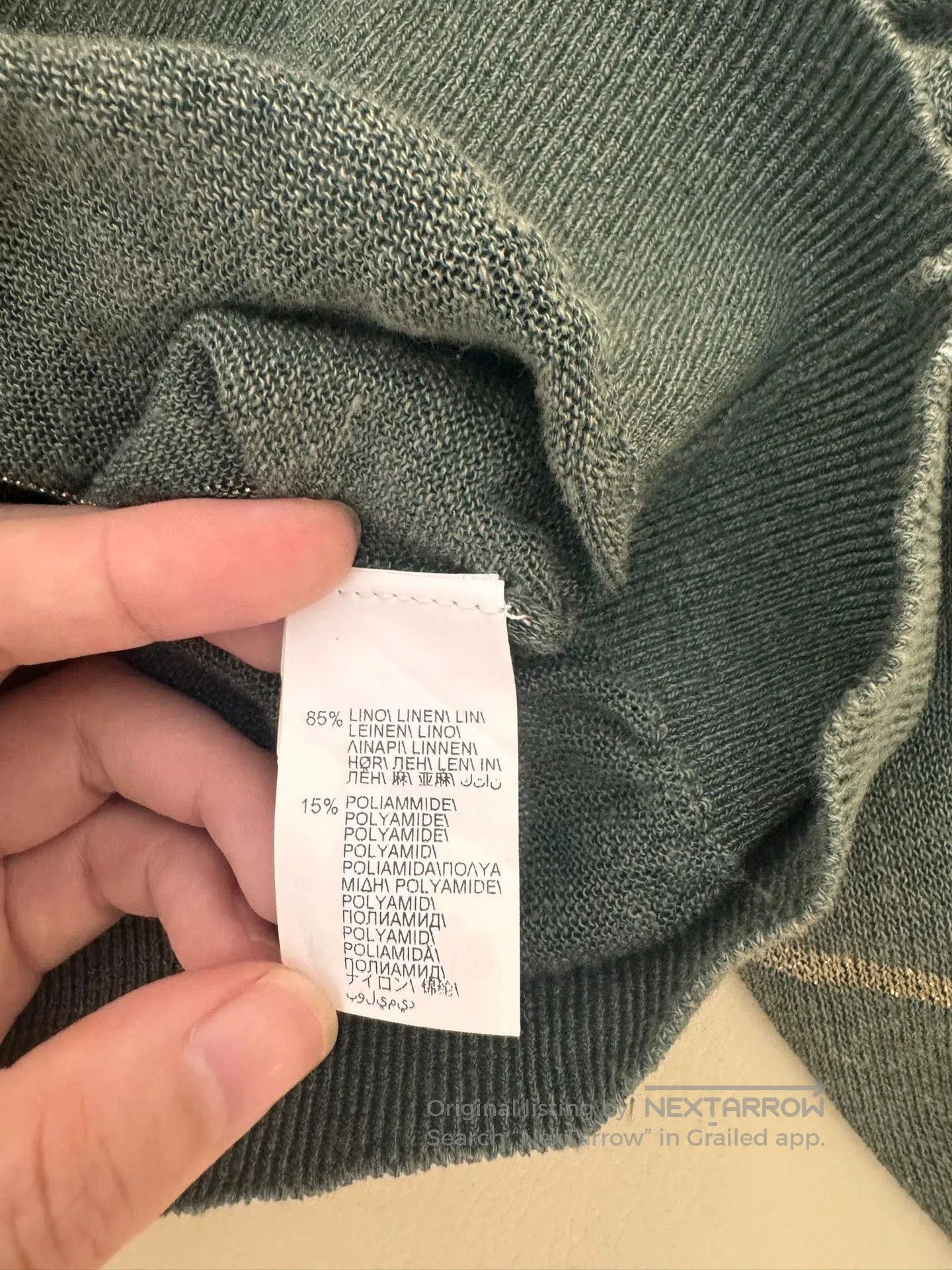 Brunello Cucinelli Brunello Cucinelli Green Striped Knit Sweater. Size US L / EU 52-54 / 3 - 5 Thumbnail
