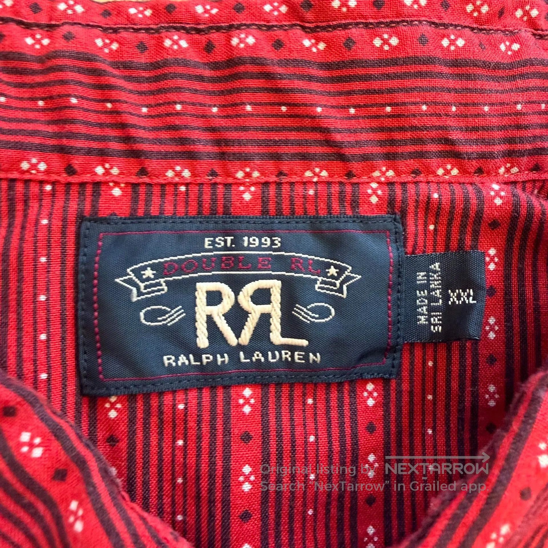 RRL Ralph Lauren Vintage RRL Western Stripe Floral Shirt. Size US XXL / EU 58 / 5 - 5 Thumbnail