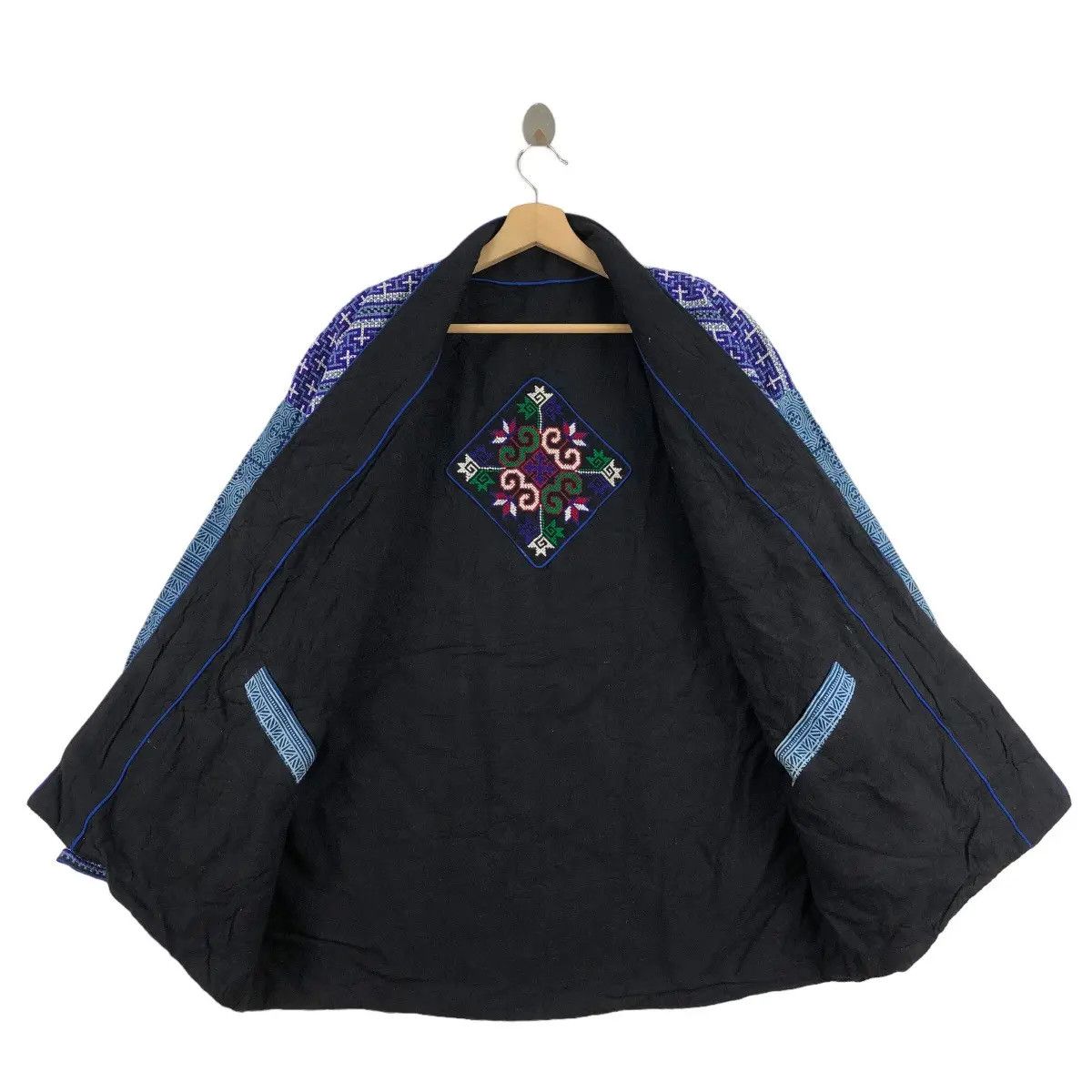 Vintage Vintage 80’ JAPAN KIMONO DRAGON Boro Distress Indigo Coat Size XXL / US 16-18 / IT 52-54 - 3 Thumbnail