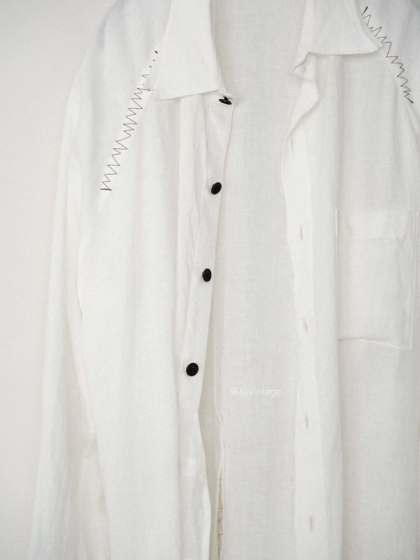 Yohji Yamamoto Yohji Yamamoto 24ss Vntg Dbl Collar Knot Linen Shirt Size US XL / EU 56 / 4 - 6 Thumbnail