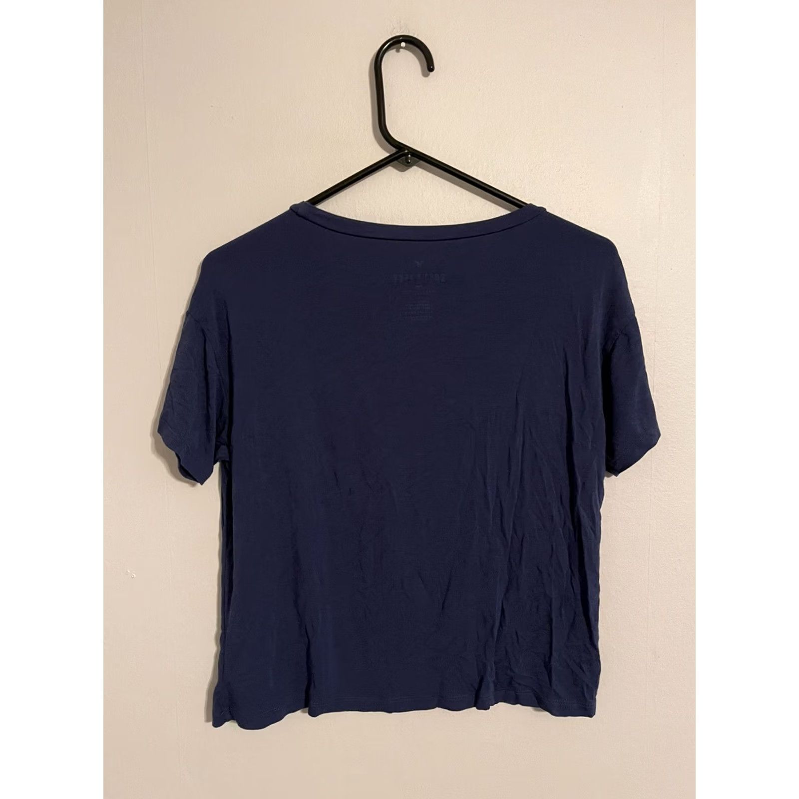 American Eagle Outfitters American Eagle AEO Soft & Sexy Wish You Were Here Pocket T-Shirt Blue Women's XS Size XS / US 0-2 / IT 36-38 - 4 Thumbnail