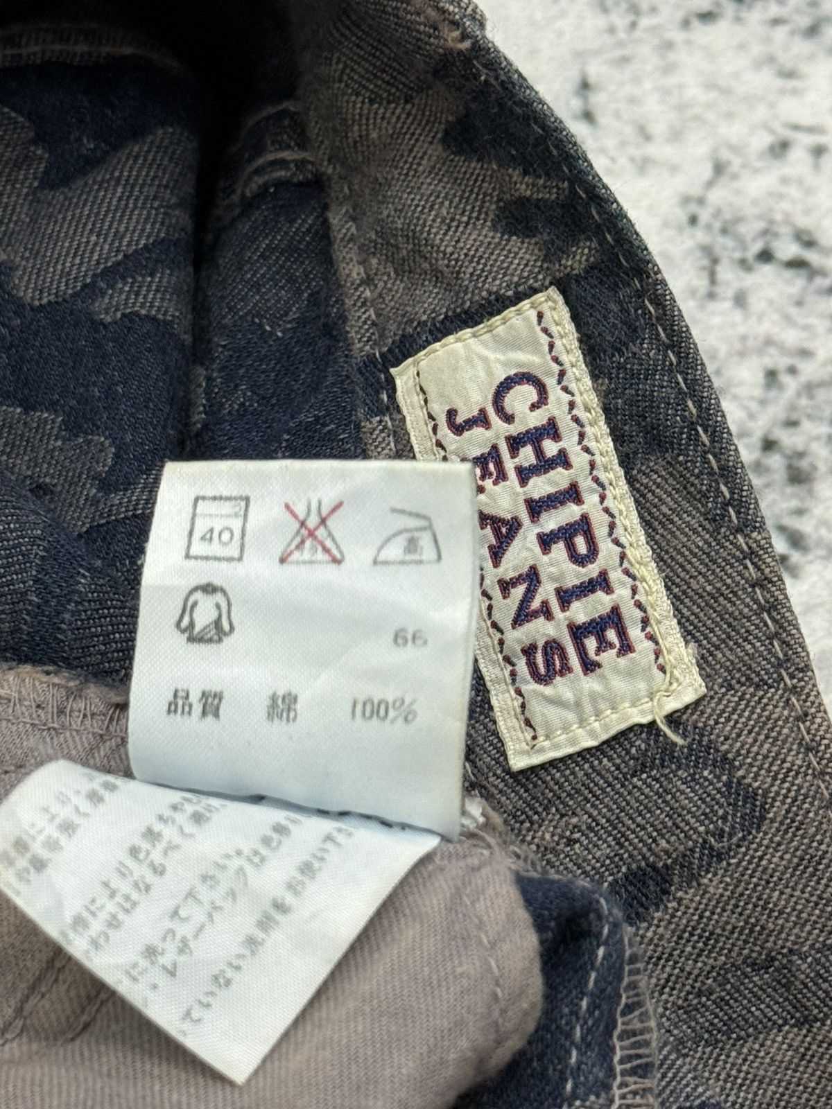 Vintage CHIPIE Jeans Grey Camo Denim Pants Straight Relaxed Fit Size US 29 - 17 Thumbnail