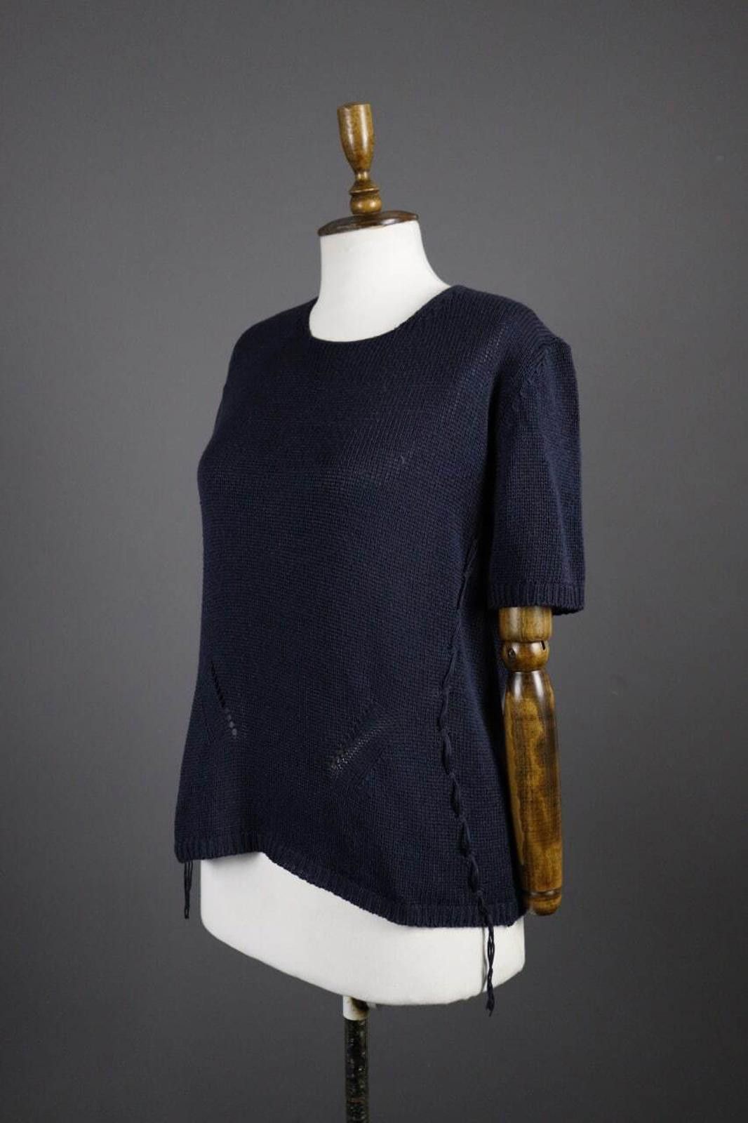 Designer Rolofs Linea Donna Distressed Chunky Knit Sweater Size M Size M / US 6-8 / IT 42-44 - 1 Thumbnail