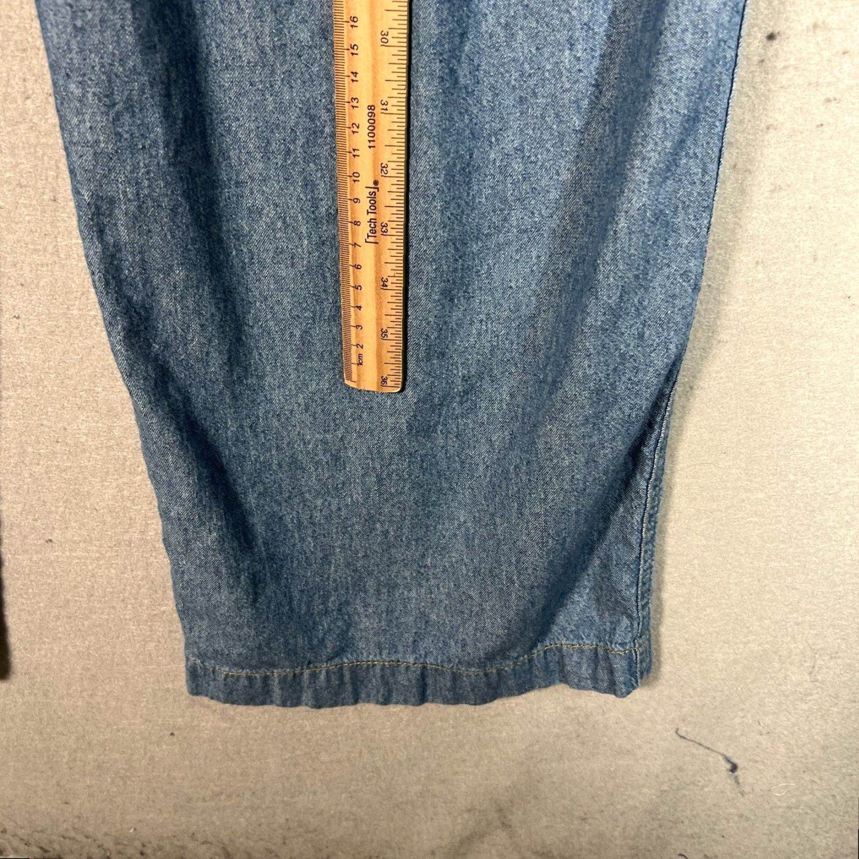 Zara VINTAGE Zara Women's Jeans Wide-Leg Belted Elastic Waist Denim Pants Blue 2 Adults Womens Medium 26 in 29.5 in 8/10 Ships Next Business Day Size 26" / US 2 / IT 38 - 4 Thumbnail