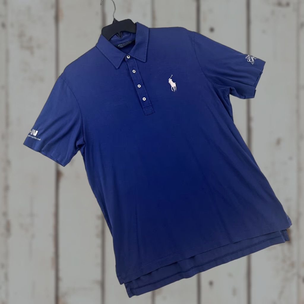 Polo Ralph Lauren Polo Ralph Lauren Polo Golf Mens XL Blue Shirt Club Classic Greenbrier PGA Tour Course Resort Embroidered Logo Size US XL / EU 56 / 4 - 1 Thumbnail