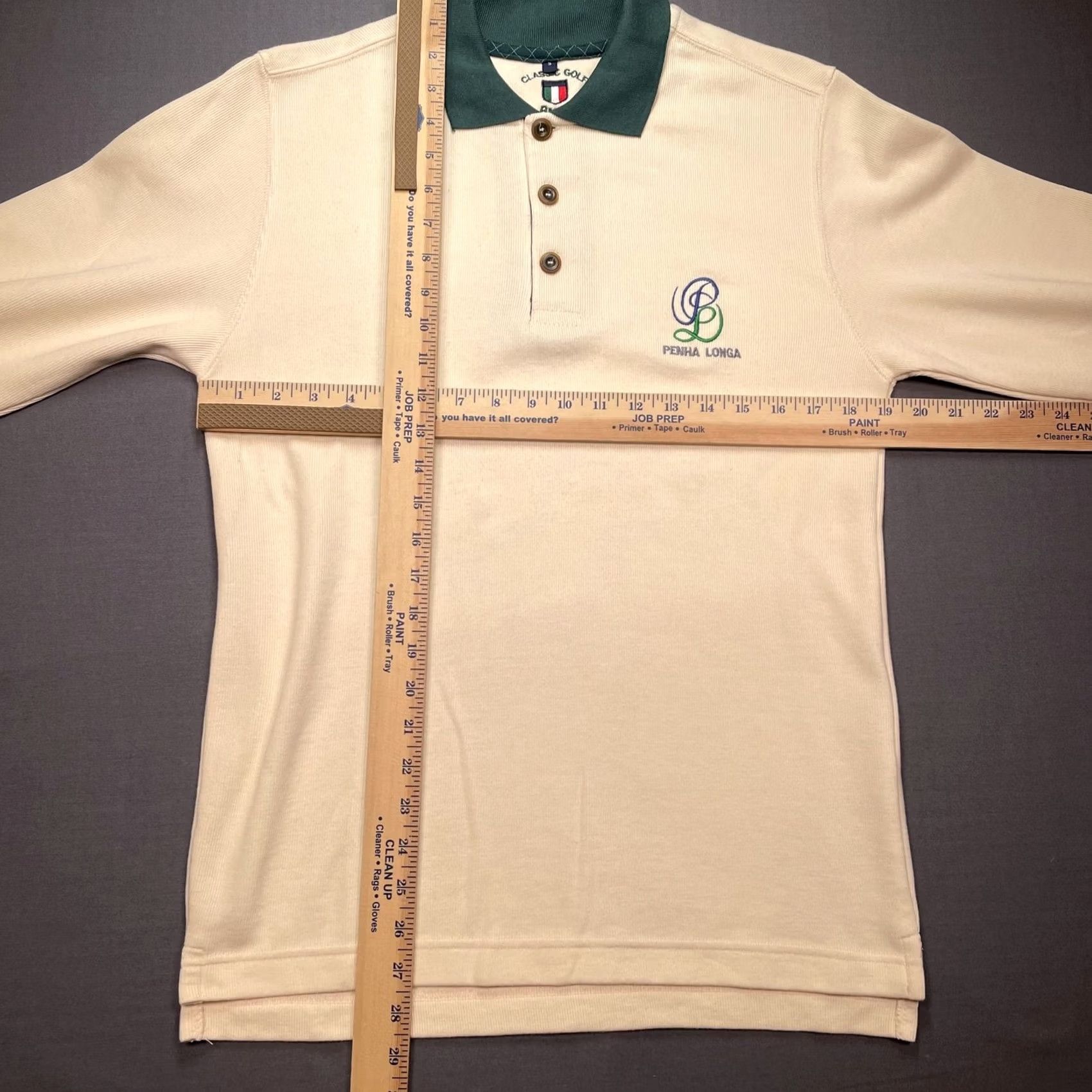 Vintage Penha longa Polo Shirt Mens S beige Classic Golf Brotto Logo Long Sleeve Size US S / EU 44-46 / 1 - 5 Thumbnail