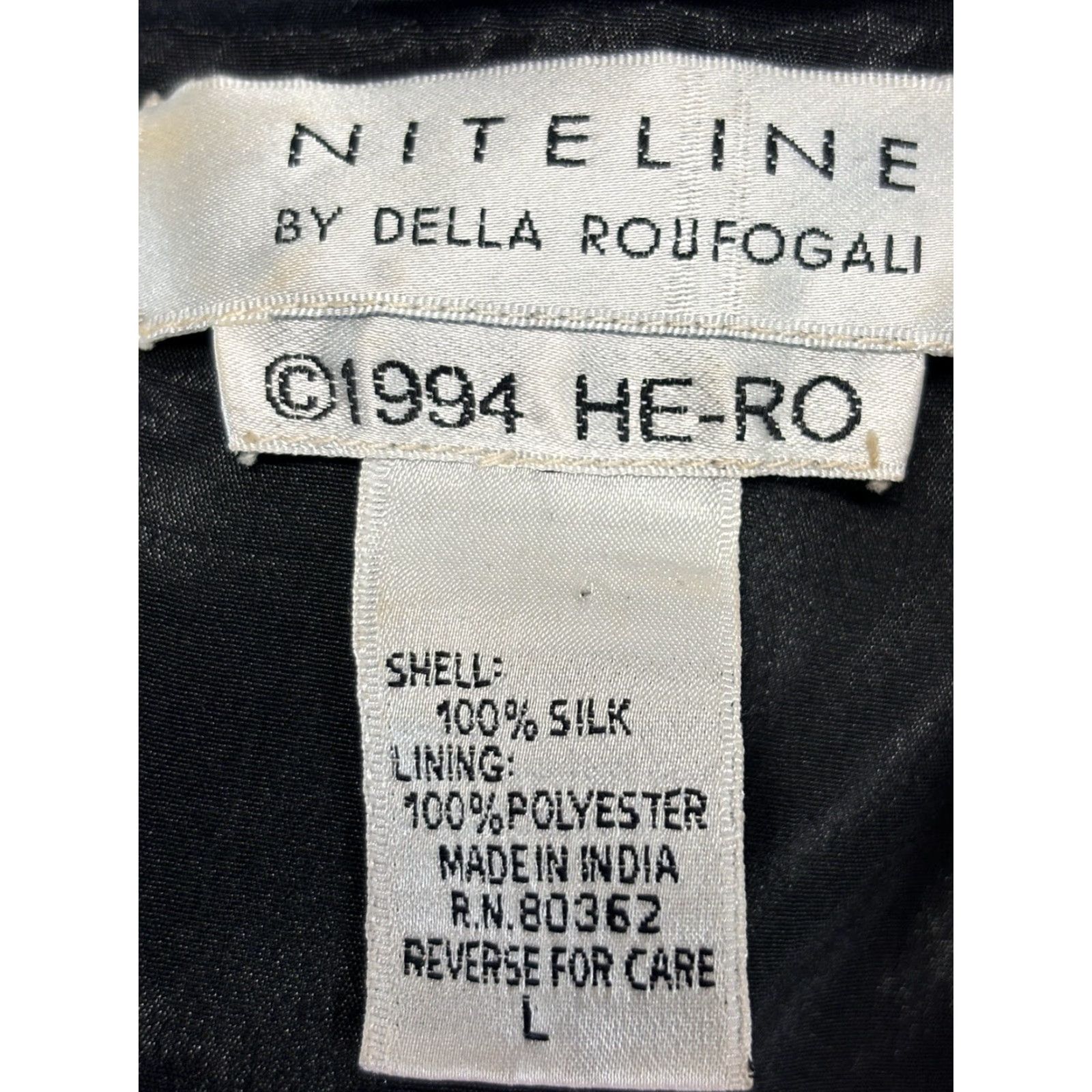 Vintage VINTAGE Niteline by Della Roufogali Silk Beaded Tunic Top 1990s Blue Large 1990s Eveningwear Mens/Womens? Size L / US 10 / IT 46 - 7 Thumbnail