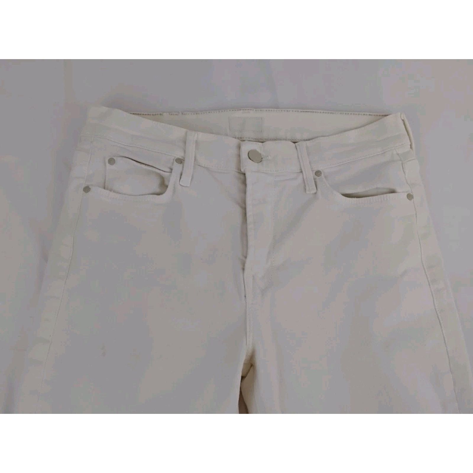 MOTHER Mother The Mid Rise Dazzler Jeans Women's 29 White Crop Size 29" - 4 Thumbnail