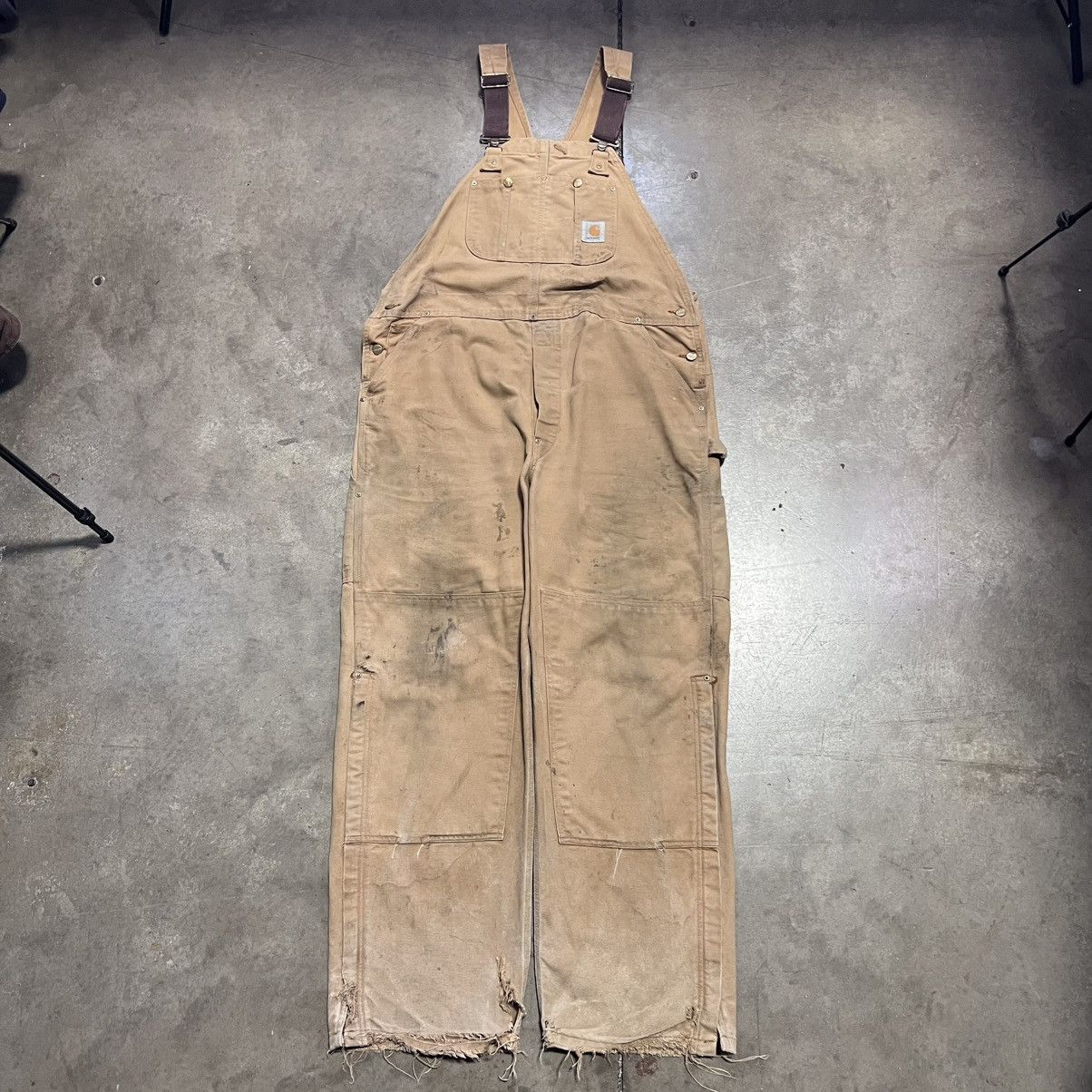 Carhartt × Vintage Vintage 90s Carhartt Double Knee Carpenter Pant Bibs Overall Size US 42 / EU 58 - 2 Thumbnail