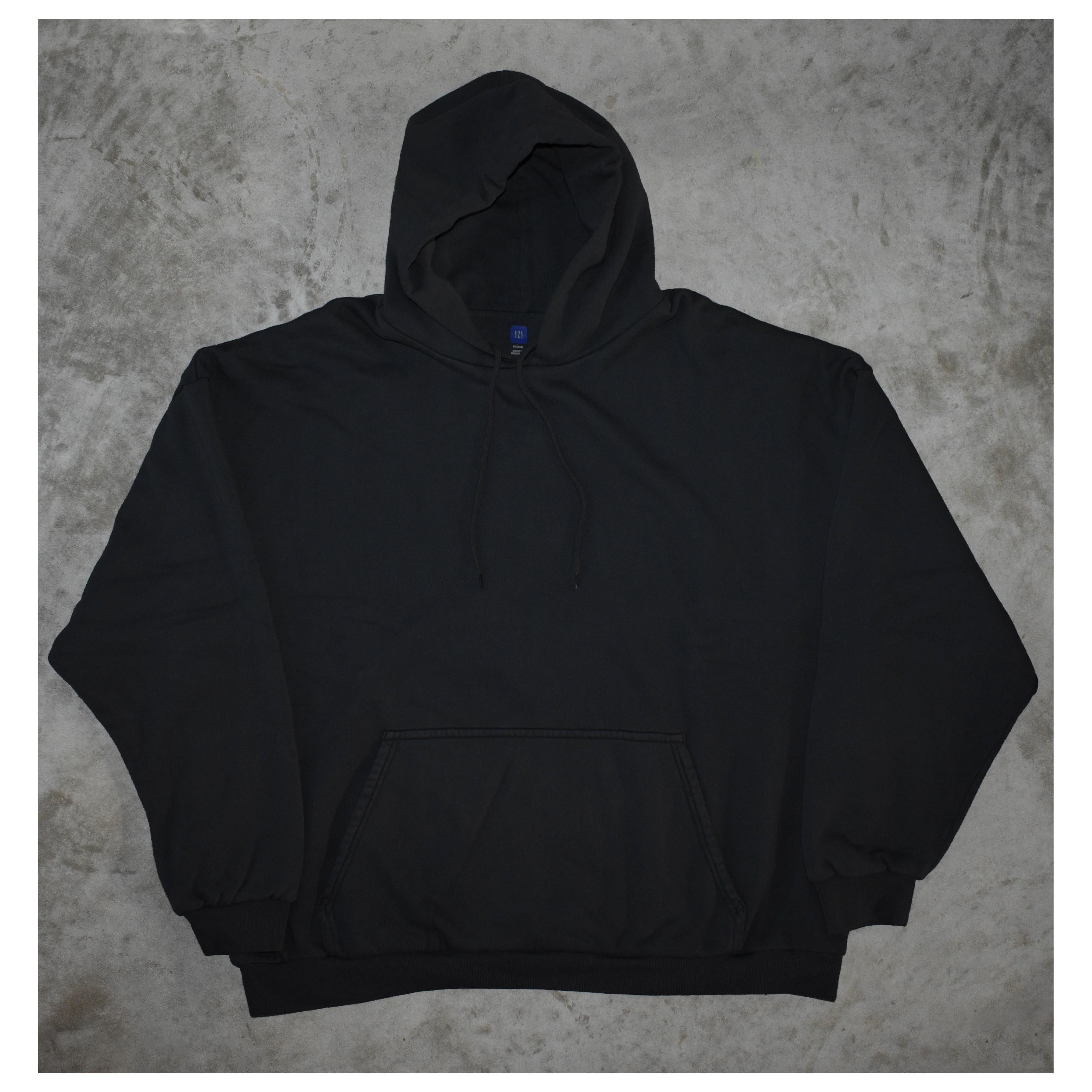 image of Yeezy Gap Clean No Logo Oversized Hoodie in Black, Men's (Size Medium)