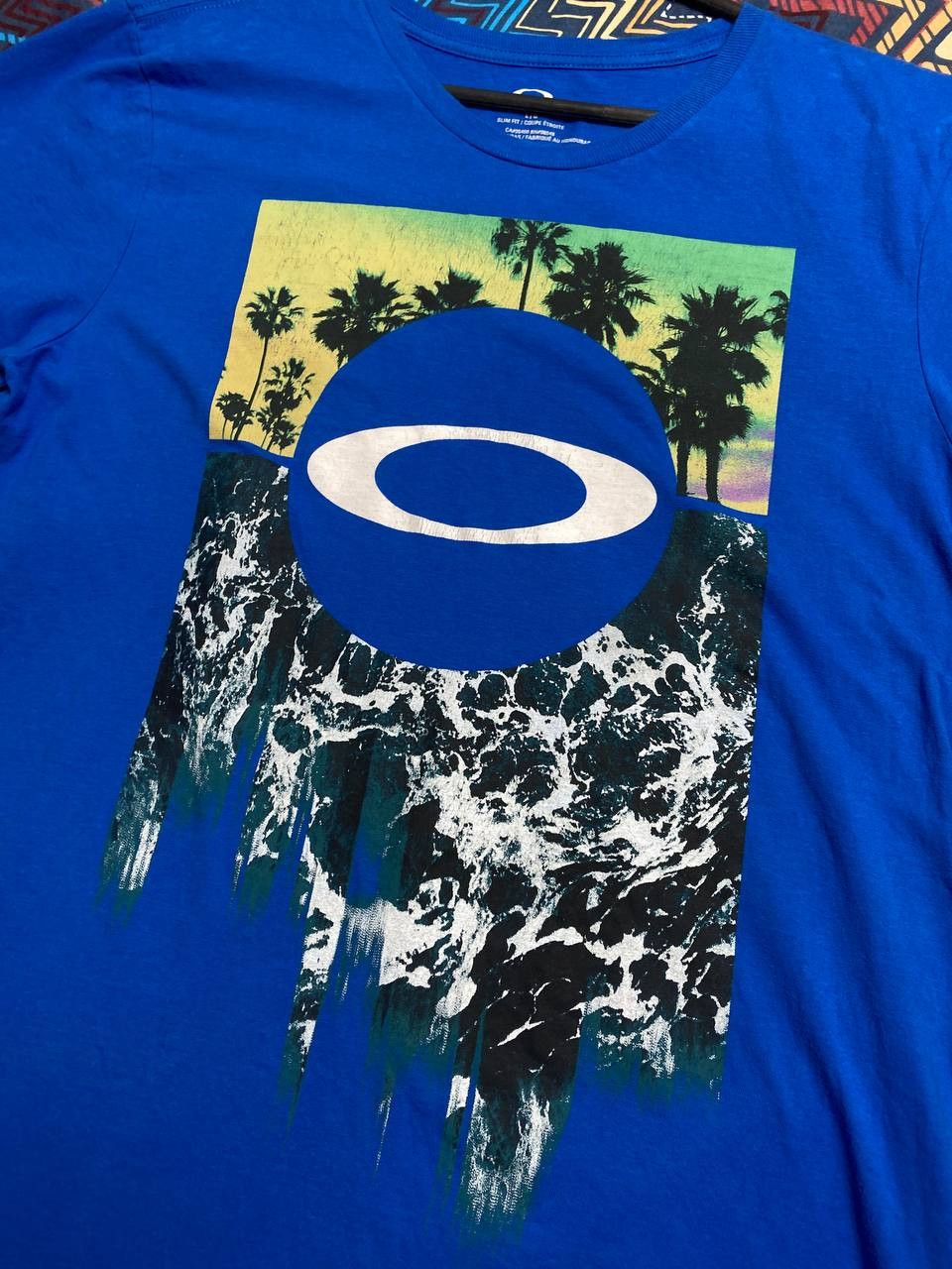 Oakley Streetwear T-Shirt Oakley big logo blue Y2K Vintage Size US L / EU 52-54 / 3 - 10 Thumbnail