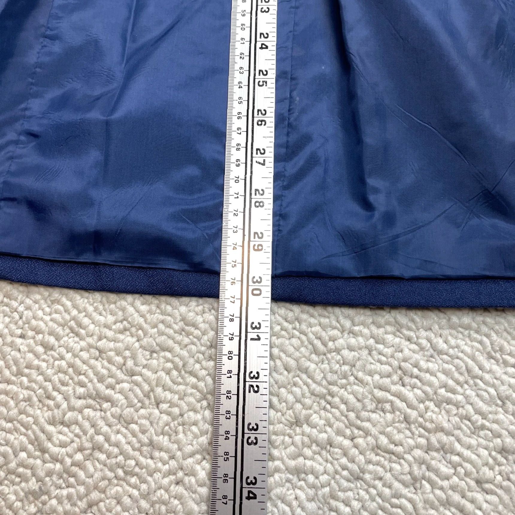 Vintage VINTAGE LTD HBS Jacket Womens 10 Blue Mid Length Long Sleeve Button Pocketed Pockets Size L / US 10 / IT 46 - 3 Thumbnail