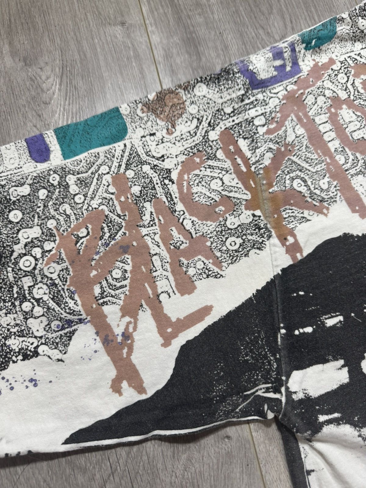 Reebok Vintage Reebok Blacktop T Shirt XL Graffiti All Over Print Size US XL / EU 56 / 4 - 5 Thumbnail