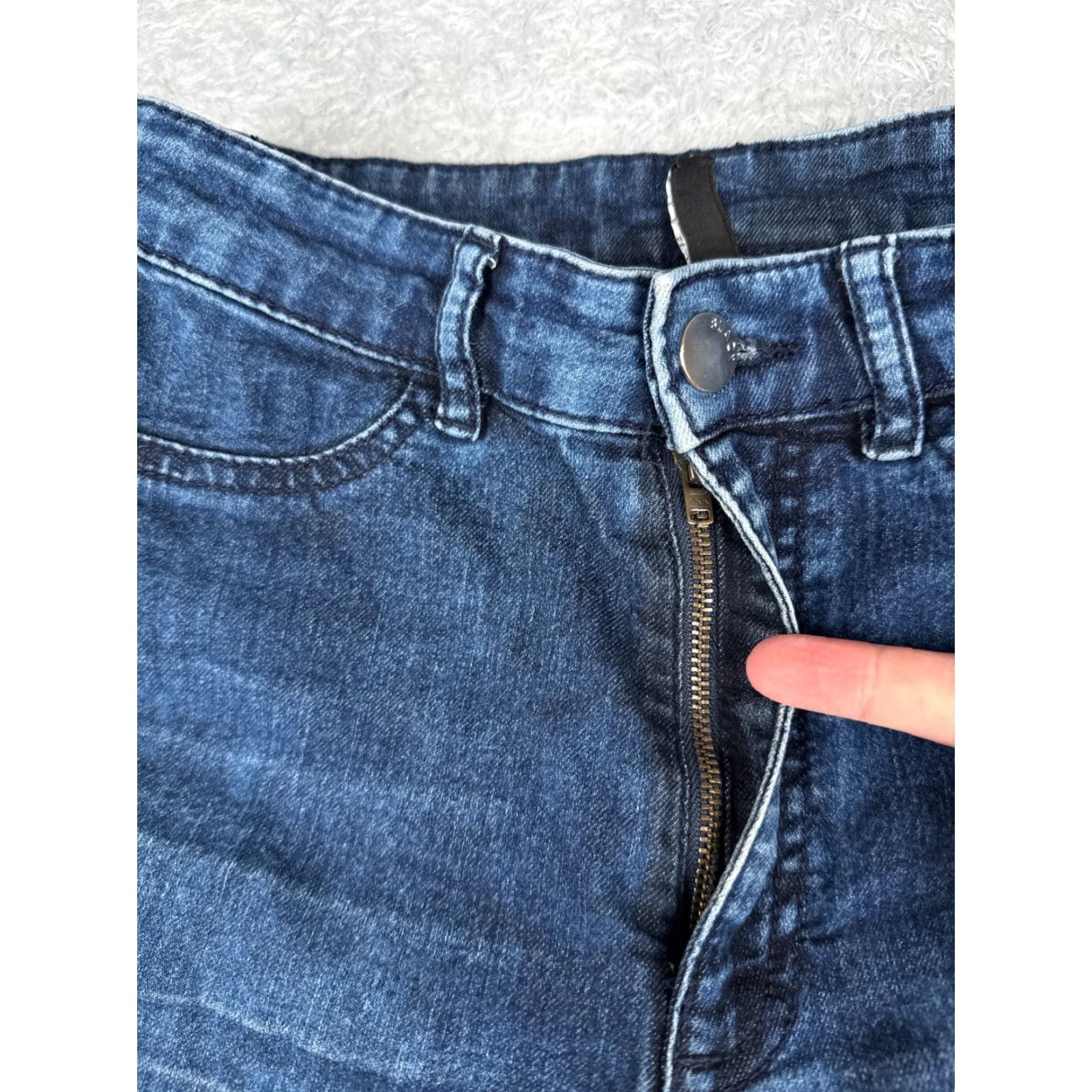 Denime Divided Jeans Women 6 Blue Denim Skinny Tapered Distressed Mid Rise Cotton 25x29 Size 28" / US 6 / IT 42 - 5 Thumbnail