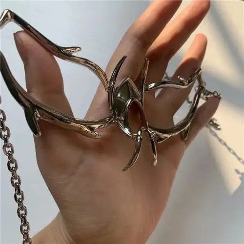 Other Creative Cyberpunk Streamlined Metal Clavicle Size ONE SIZE - 3 Thumbnail