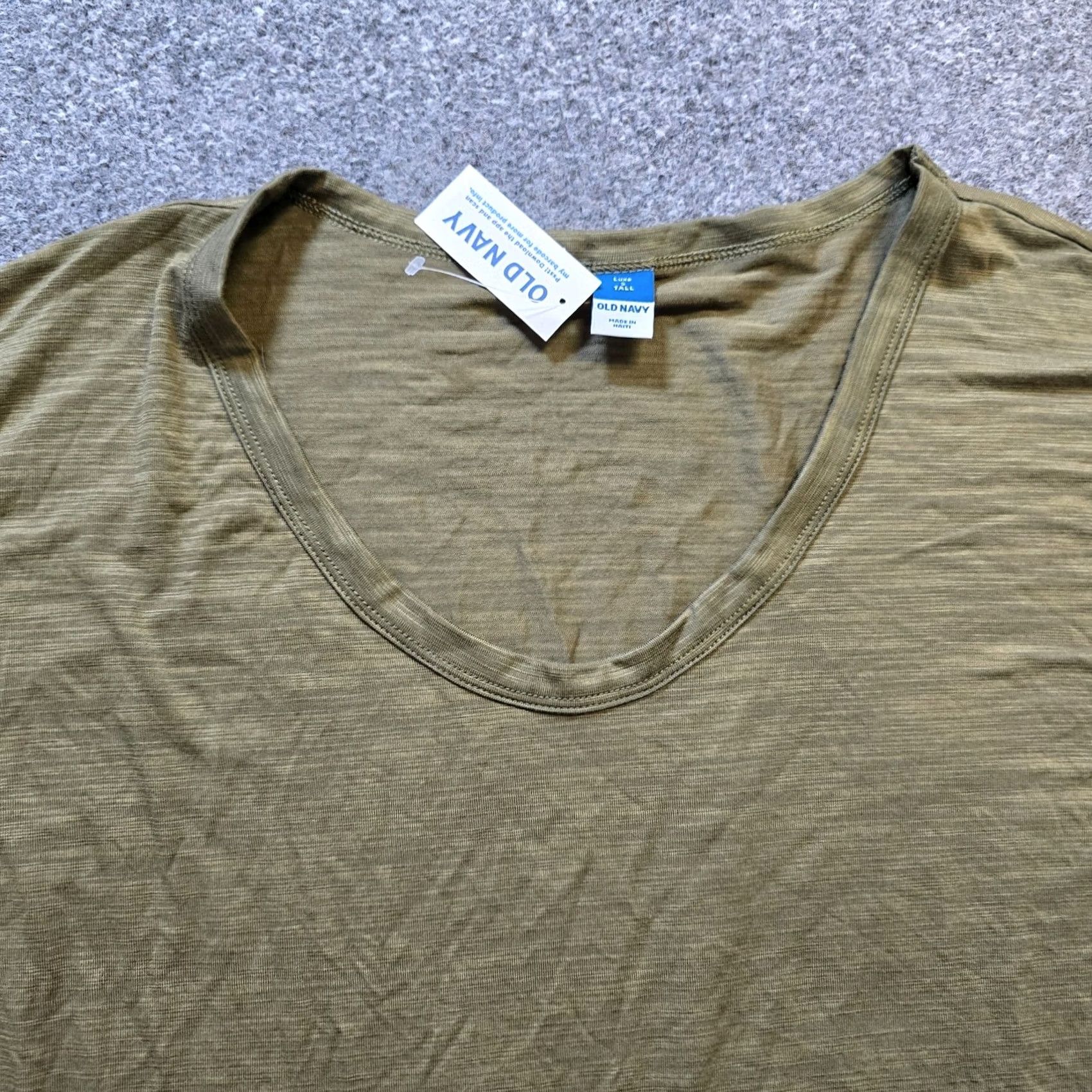 Old Navy Old Navy Top Womens Size Small Tall Green Textured Slub Knit Long Sleeve Capsule Shirt Cap Size S / US 4 / IT 40 - 2 Thumbnail