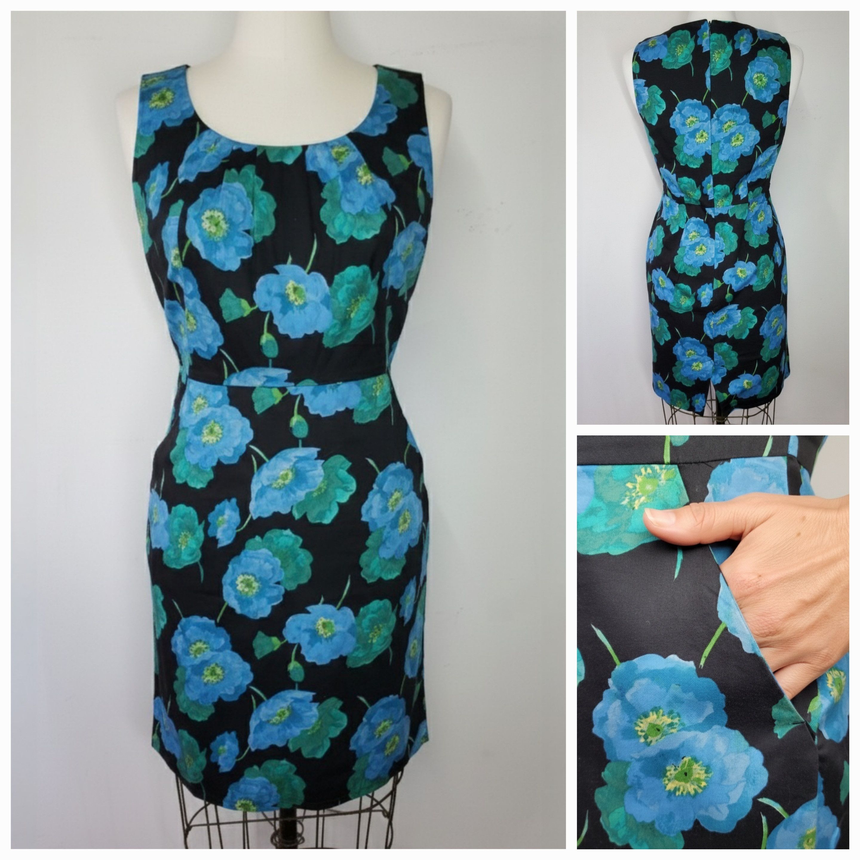 Loft Ann Taylor Loft Size M Dress 100% Cotton Floral Fitted Size M / US 6-8 / IT 42-44 - 9 Thumbnail