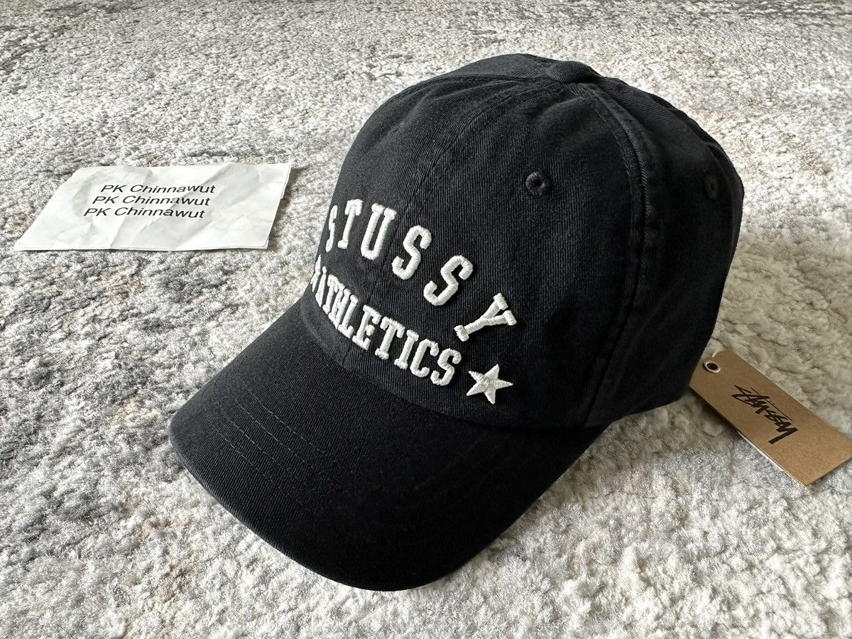 Stussy STUSSY LOW PROFILE ATHLETICS STRAPBACK BLACK CAP (SS25) Size ONE SIZE - 13 Thumbnail