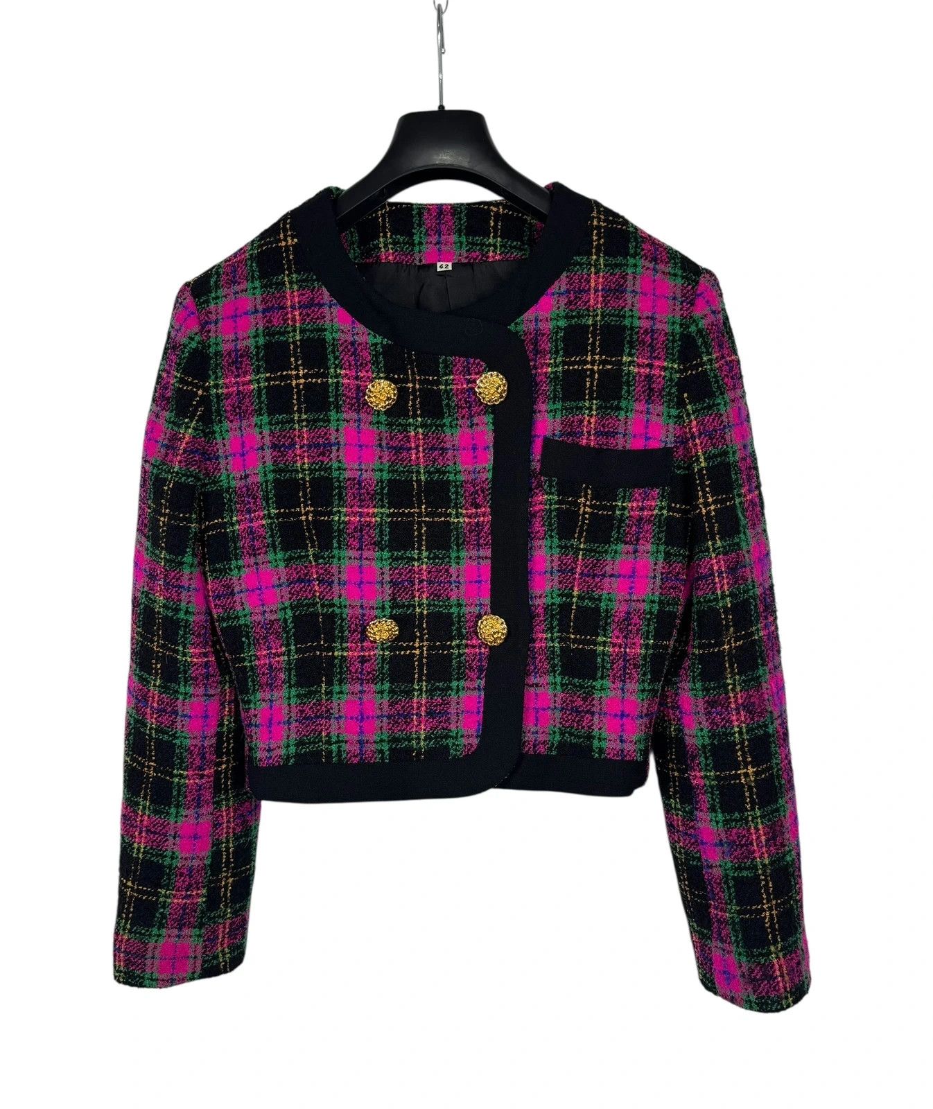 Other Cameresi Couture Plaid Tweed Wool Jacket Vintage size 42 Size S / US 4 / IT 40 - 10 Thumbnail