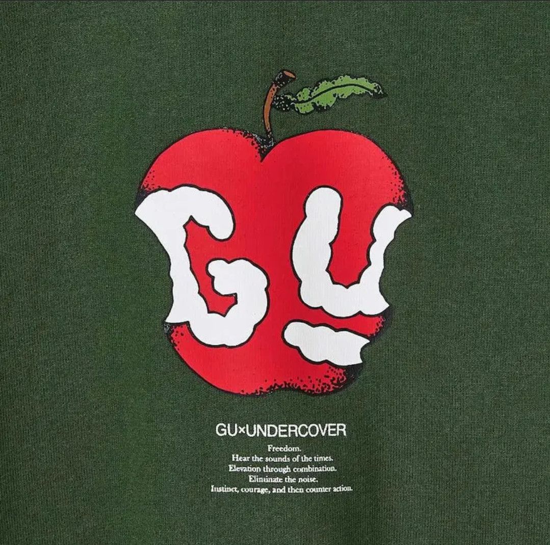 GU × Jun Takahashi × Undercover Undercover × GU Apple Tee Green Size US XL / EU 56 / 4 - 2 Thumbnail