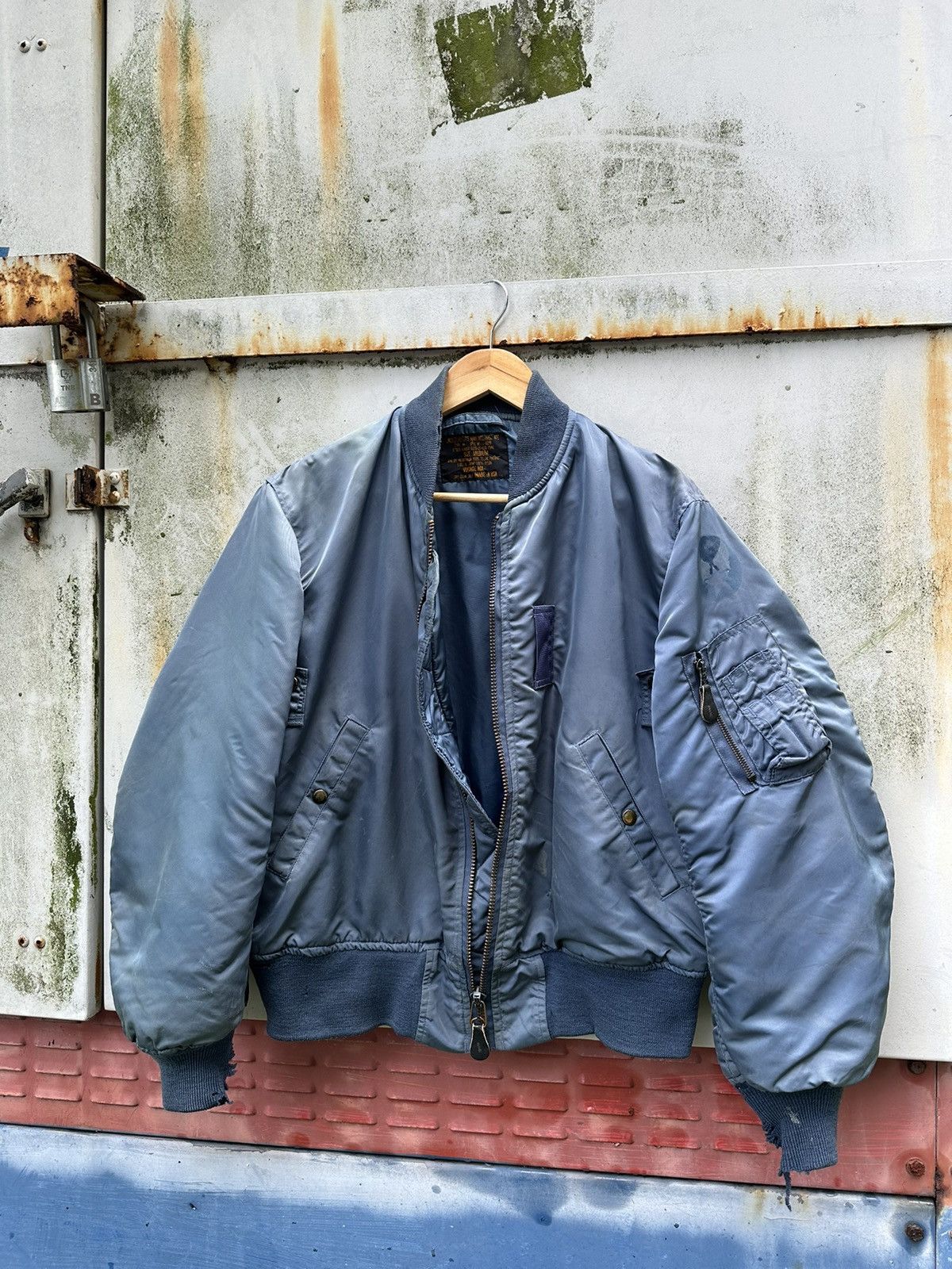 Vintage 🪖Vintage THRASHED MFG USAF Bomber Jacket Size US M / EU 48-50 / 2 - 7 Thumbnail