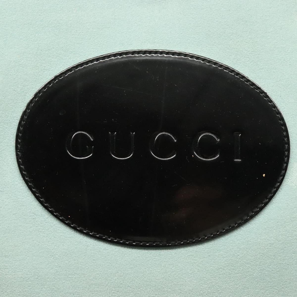 Gucci GUCCI Hand Bag Suede Light Blue Black 002 002 Size ONE SIZE - 15 Thumbnail