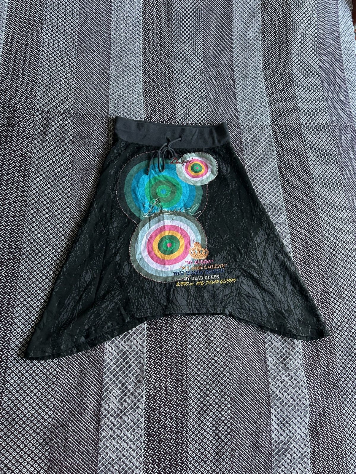 Desigual Desigual Midi Skirt Graphic Print Women Y2K Avantgarde Sz S Size 25" / US 0 / IT 36 - 3 Thumbnail