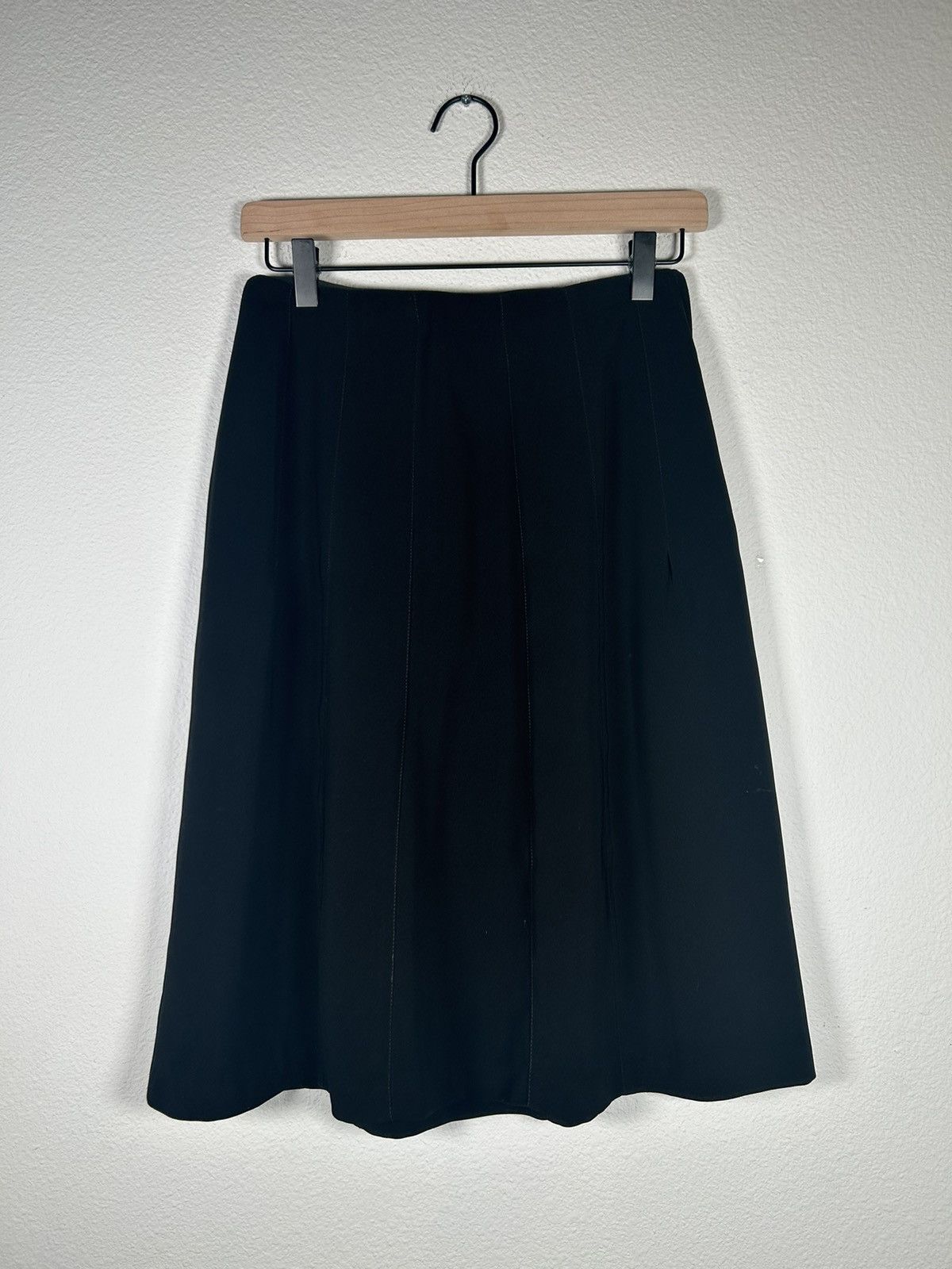image of Maison Margiela 90’S White Label Paneled Seam Skirt in Black, Women's (Size 26)