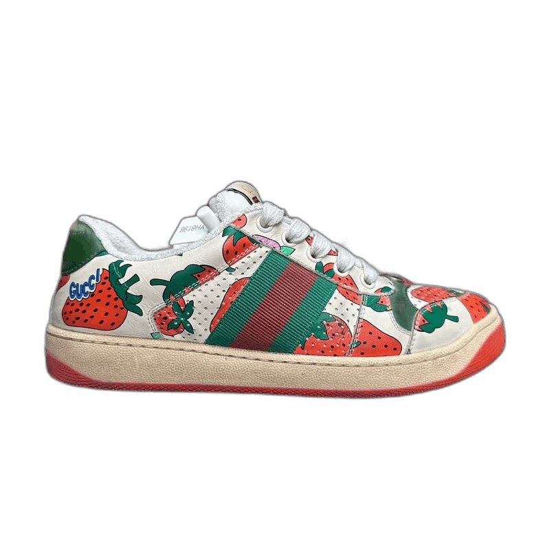Gucci GUCCI Strawberry Print Sneakers Size 37-2505 Size US 7 / IT 37 - 1 Thumbnail
