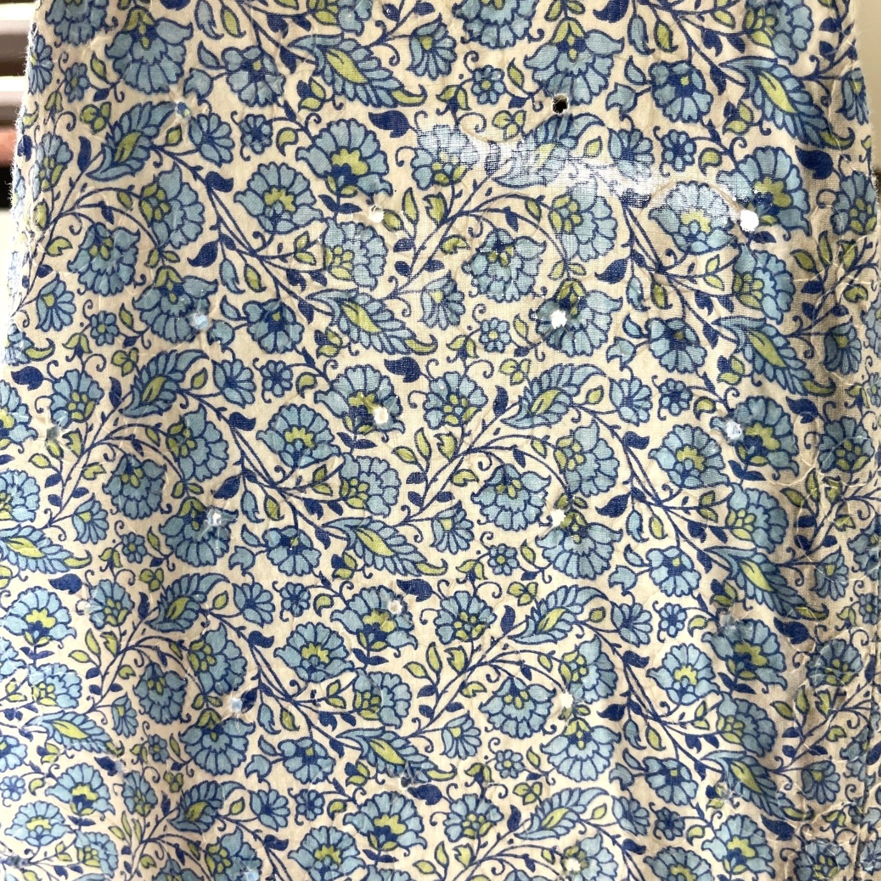 Charter Club Charter Club Button-Up Top Womens 18W Blue Floral 100% Cotton Cottagecore Shirt Casual Womens Size XXL / US 16-18 / IT 52-54 - 4 Thumbnail