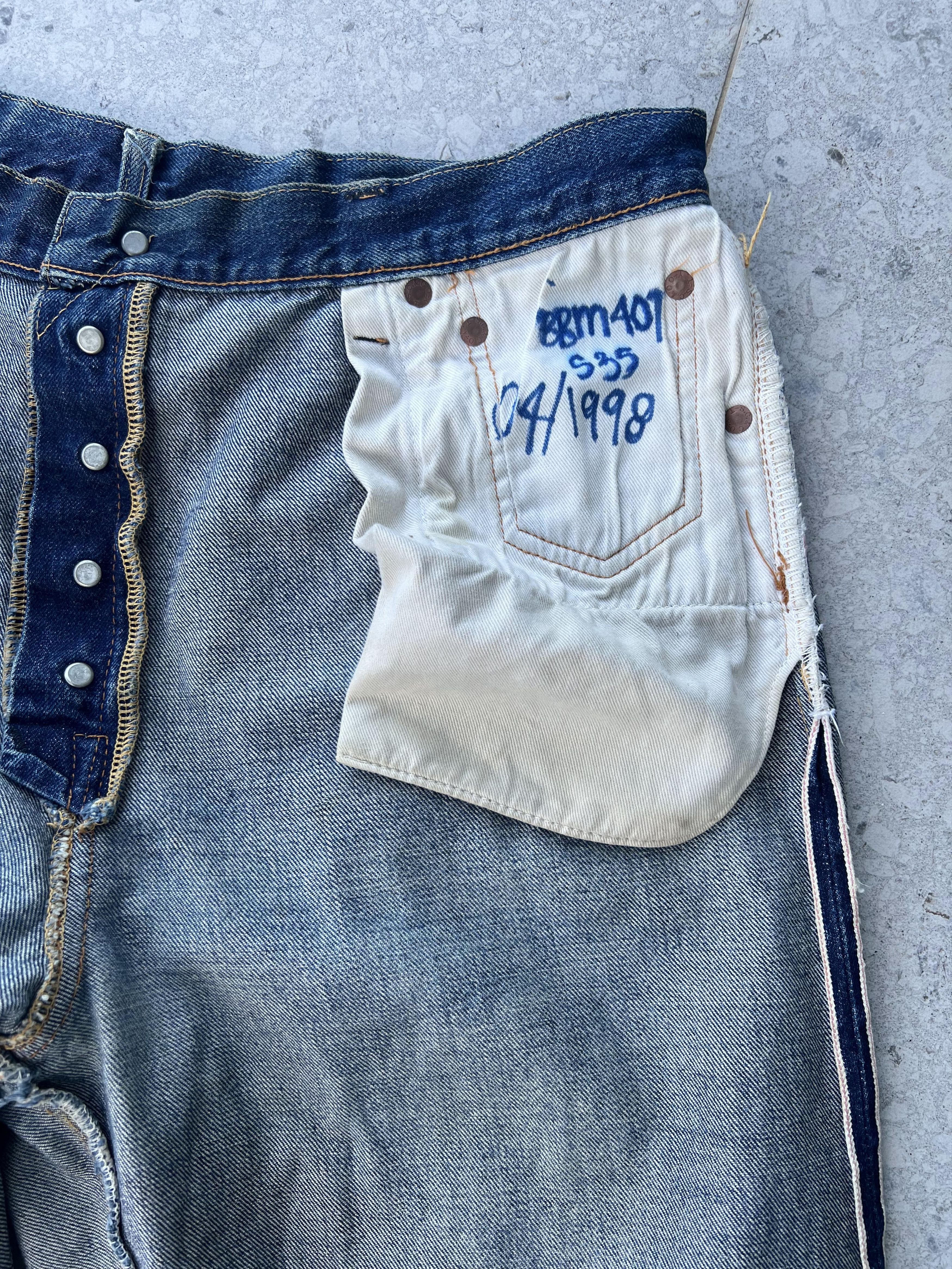 Indigo Sugar Cane Toyo Enterprise Baggy cut denim Size US 33 - 19 Thumbnail
