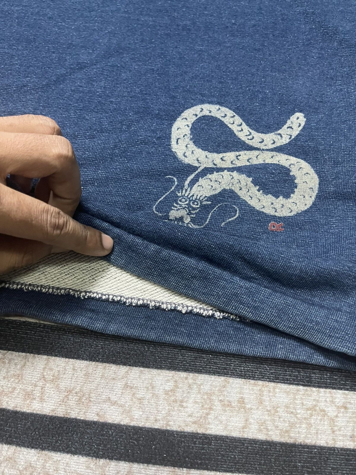 45rpm 90s 45RPM SWEATSHIRT LONG SLEEVE INDIGO DYE V-NECK Size US S / EU 44-46 / 1 - 6 Thumbnail