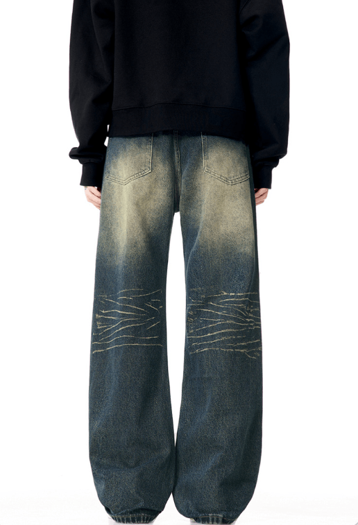 Japanese Brand × Jean American retro washed loose casual versatile cleanfit jeans Size US 34 / EU 50 - 5 Thumbnail