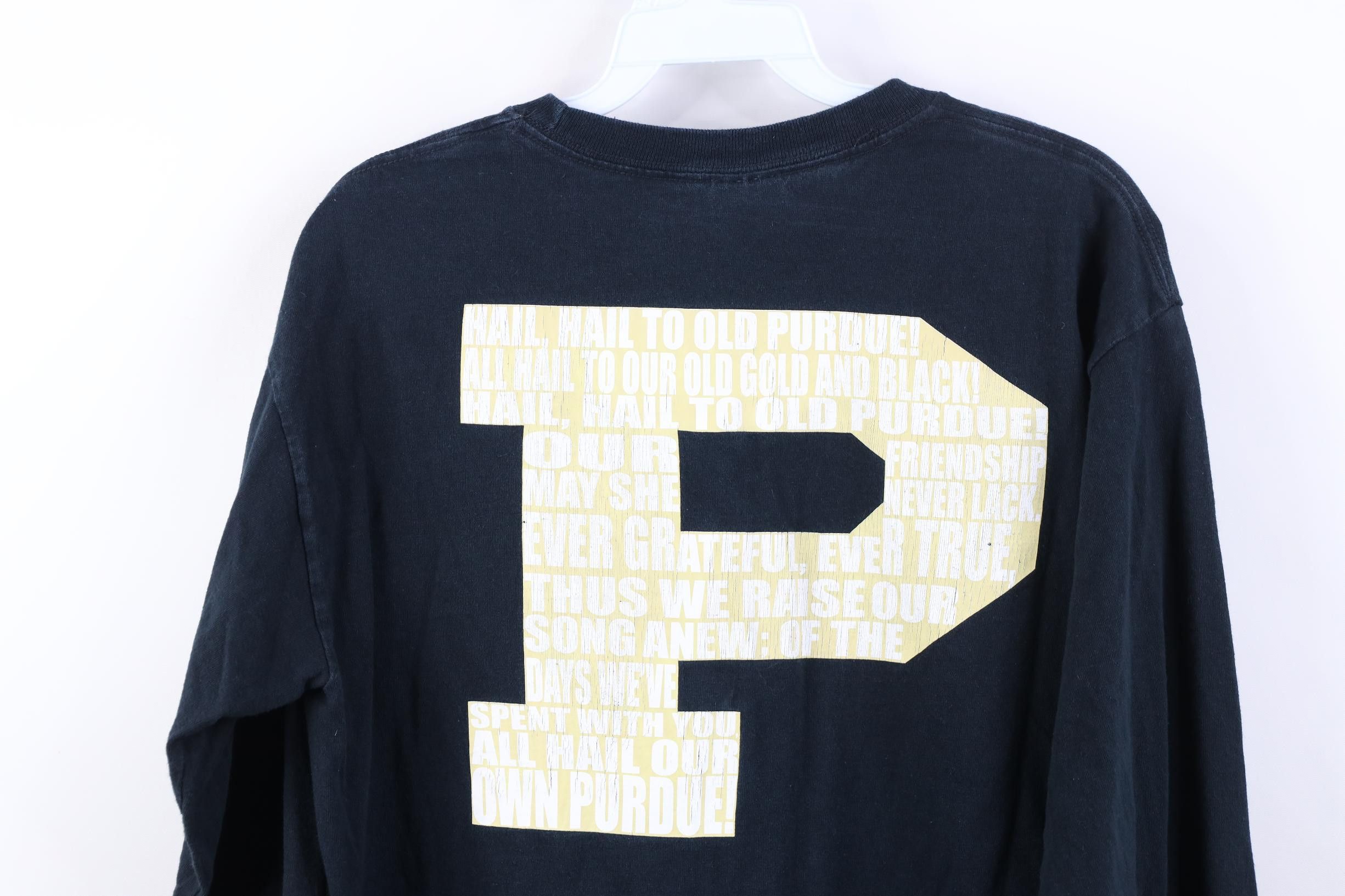 Vintage Vintage 90s Y2K Purdue University Long Sleeve T-Shirt Black Size US S / EU 44-46 / 1 - 13 Thumbnail