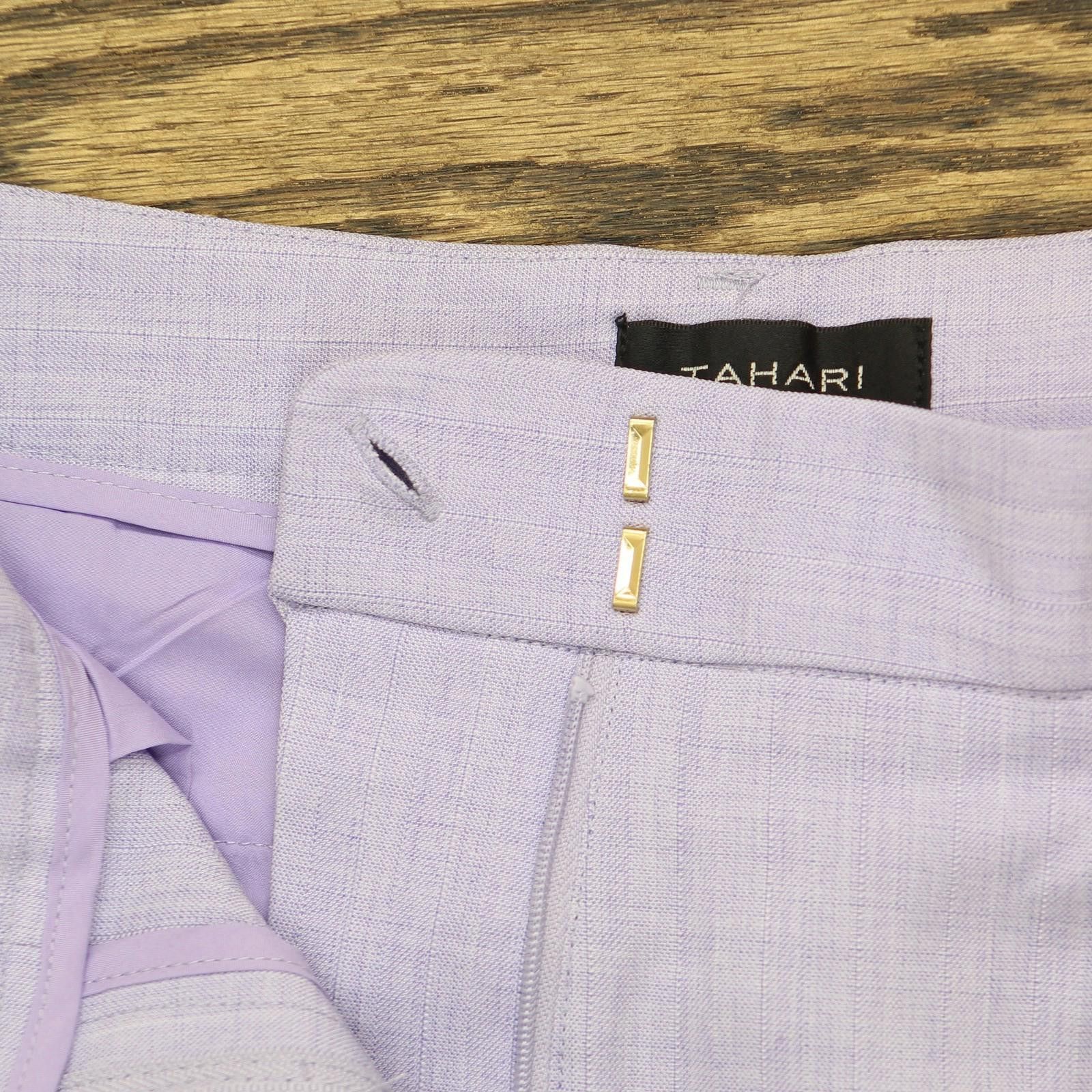 Other Nwt Tahari Asl Wide-leg Pants 4dm732-tj Lavender Purple 14 Size 36" / US 14 / IT 50 - 5 Thumbnail