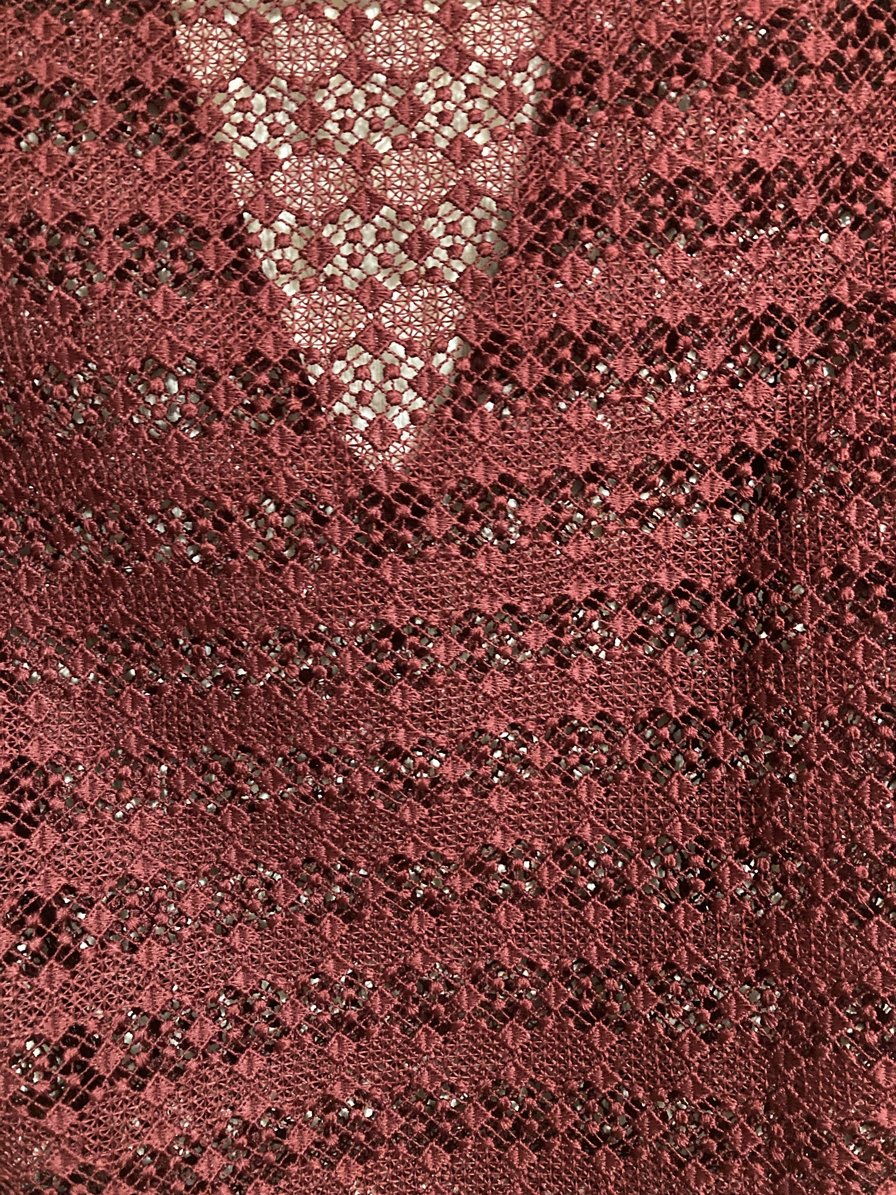Sandro Sandro Burgundy Lace Blouse Size S / US 4 / IT 40 - 3 Thumbnail